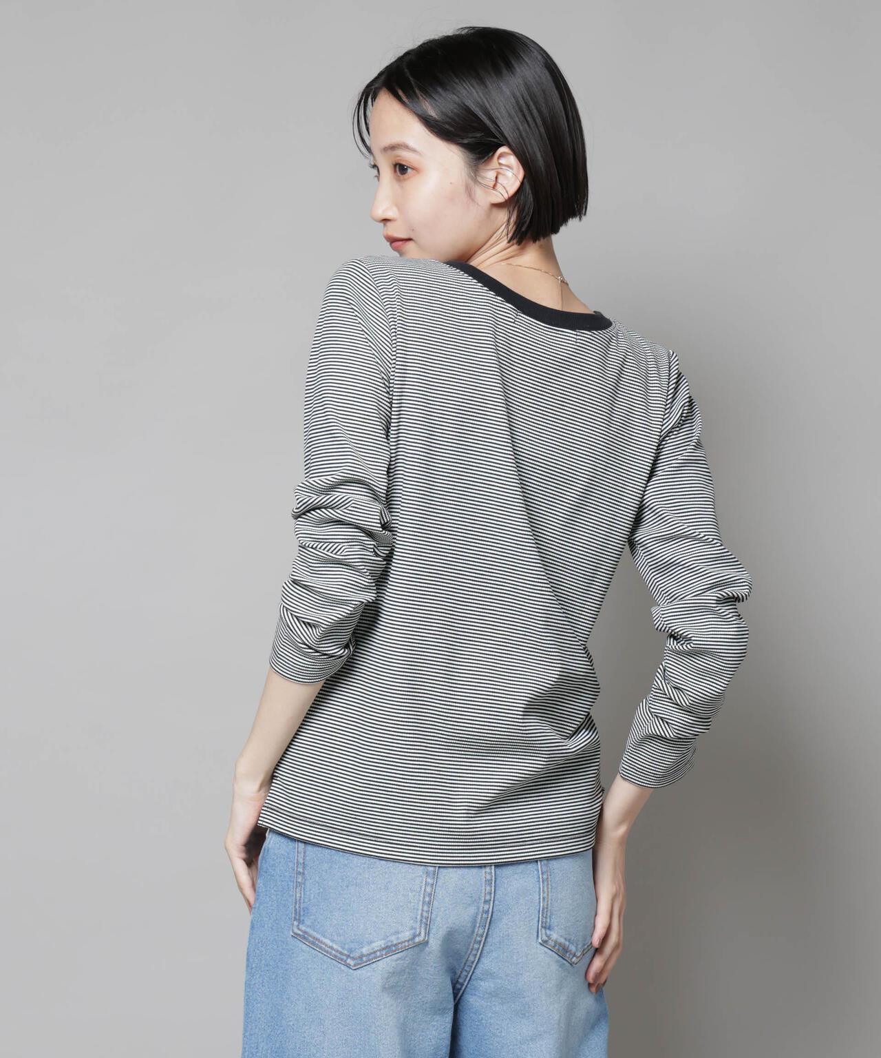 ミジンボーダーロングスリーブTシャツ