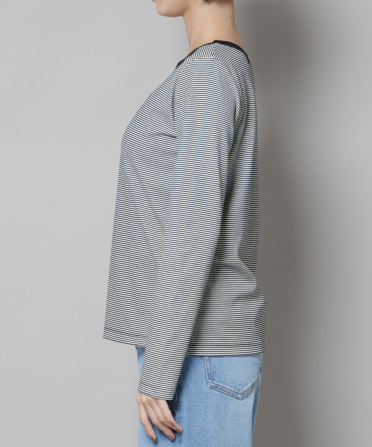 ミジンボーダーロングスリーブTシャツ