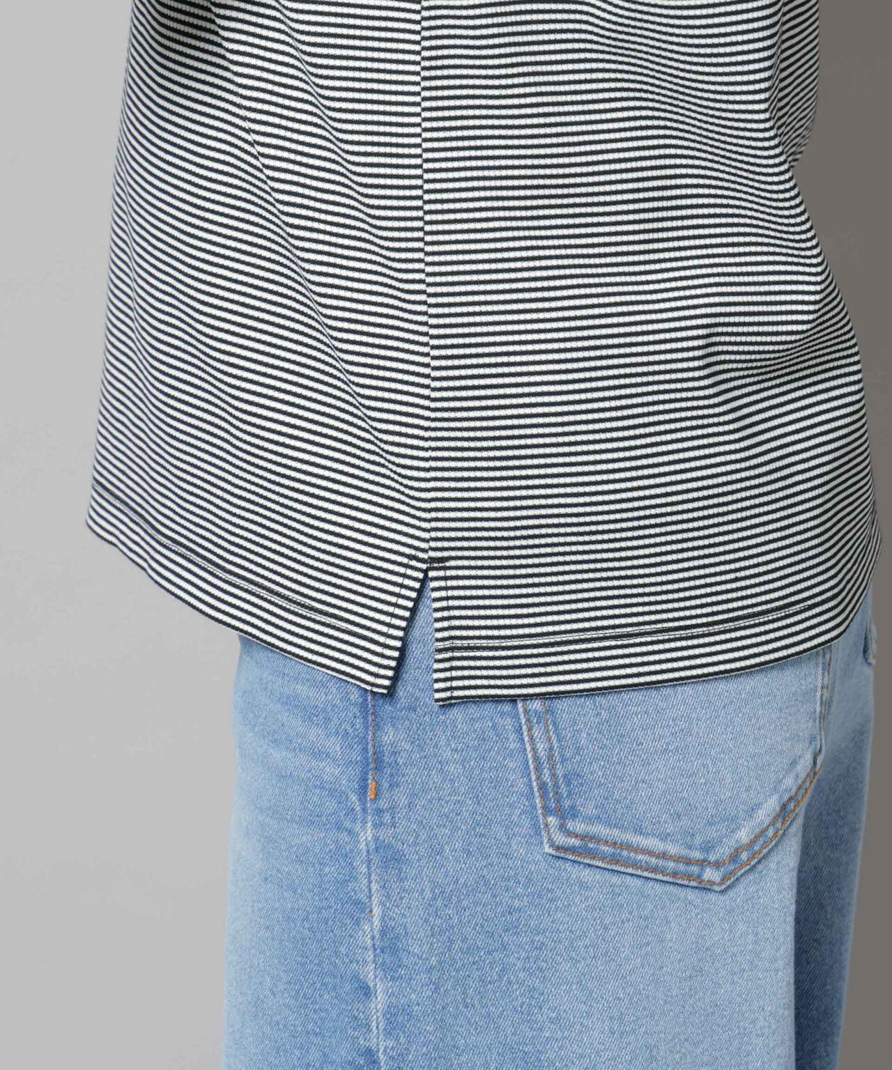 ミジンボーダーロングスリーブTシャツ