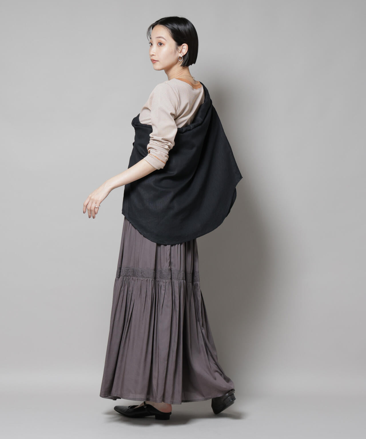 ミジンボーダーロングスリーブTシャツ