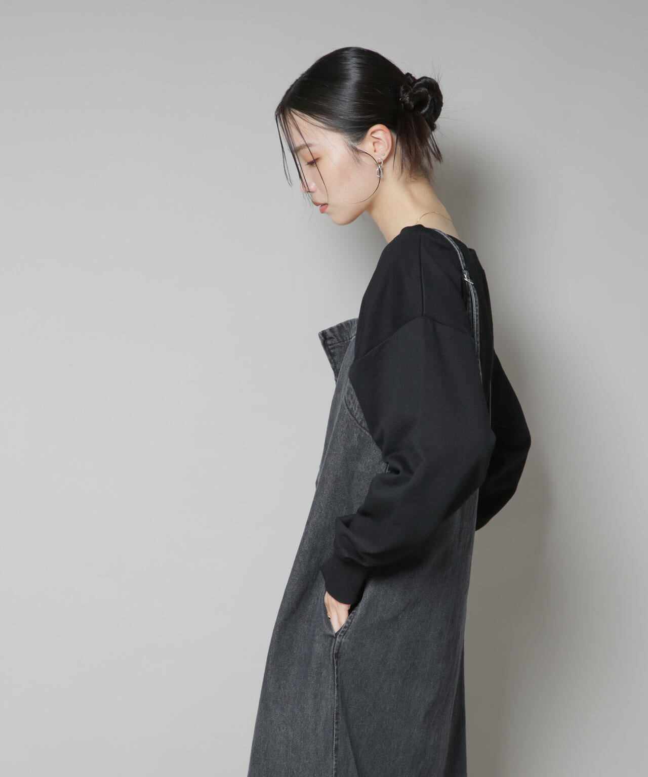 ワイドボートネックスウェットトップス