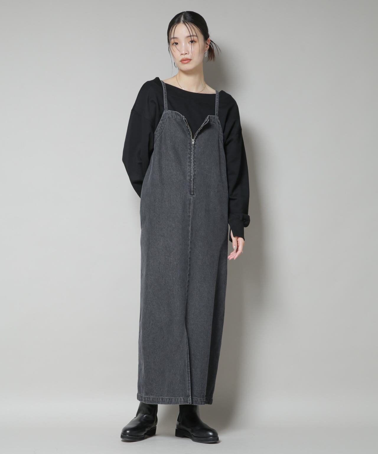 ワイドボートネックスウェットトップス