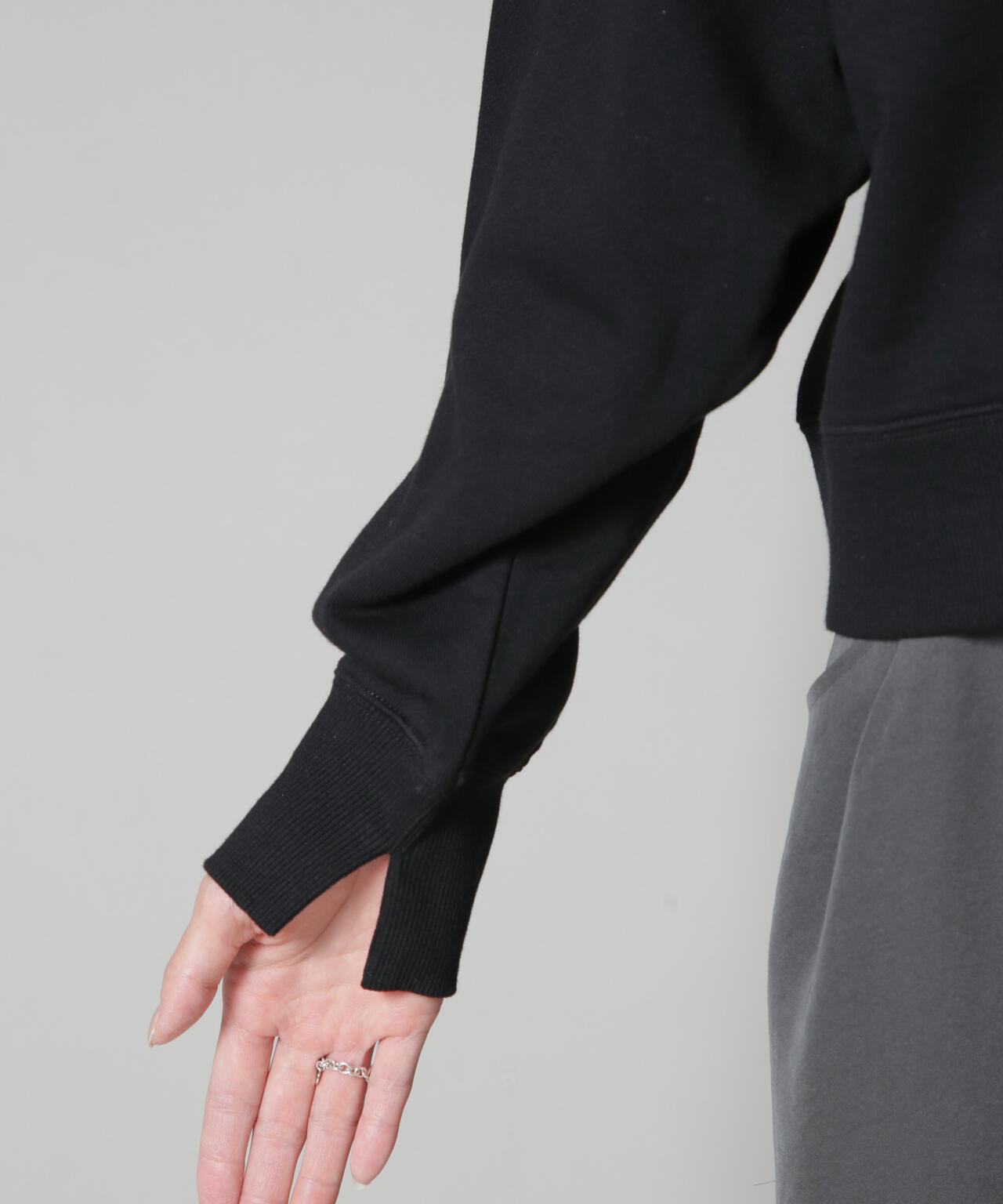 ワイドボートネックスウェットトップス