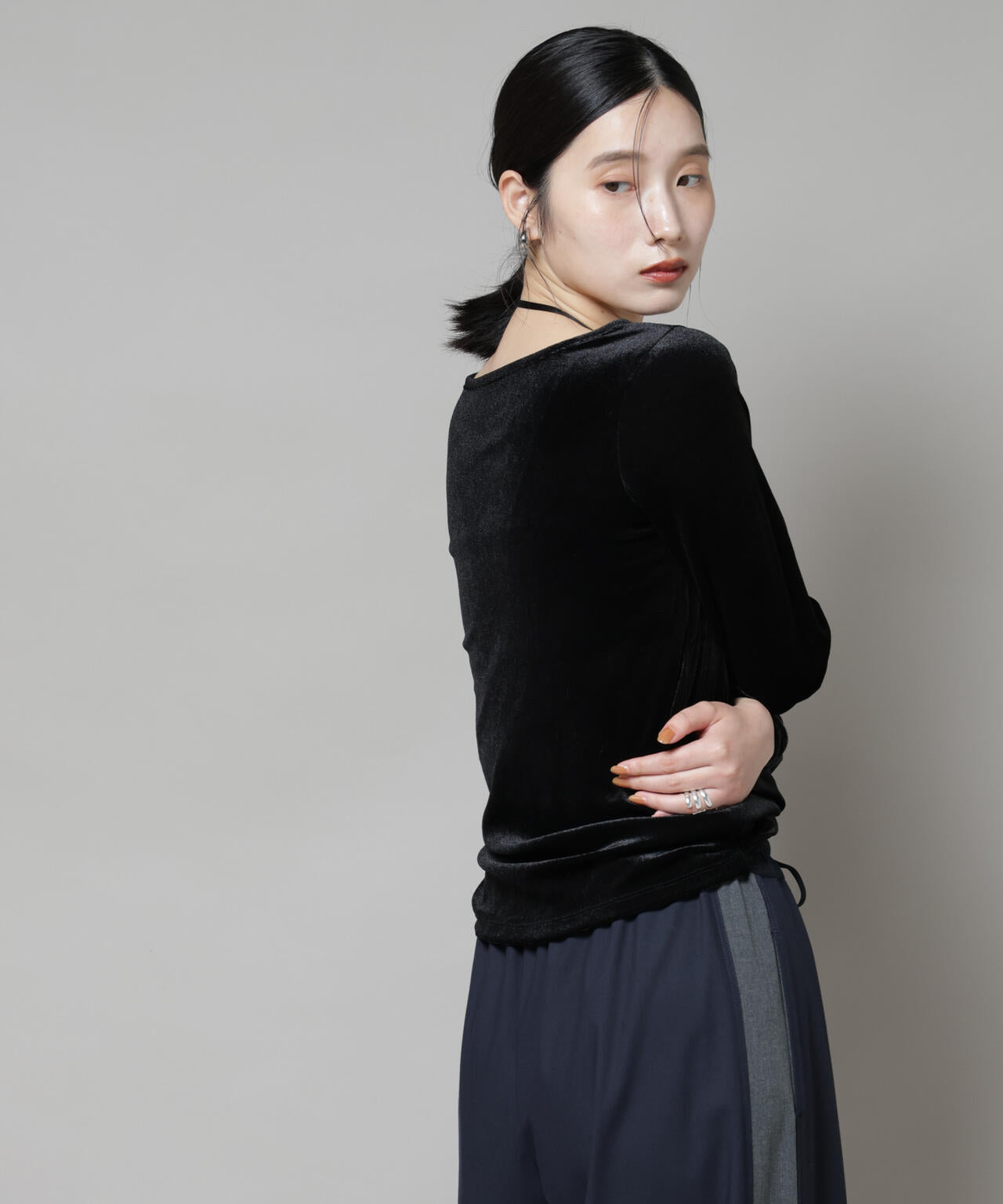 前後2wayベロアカットトップス(セットアップ可)