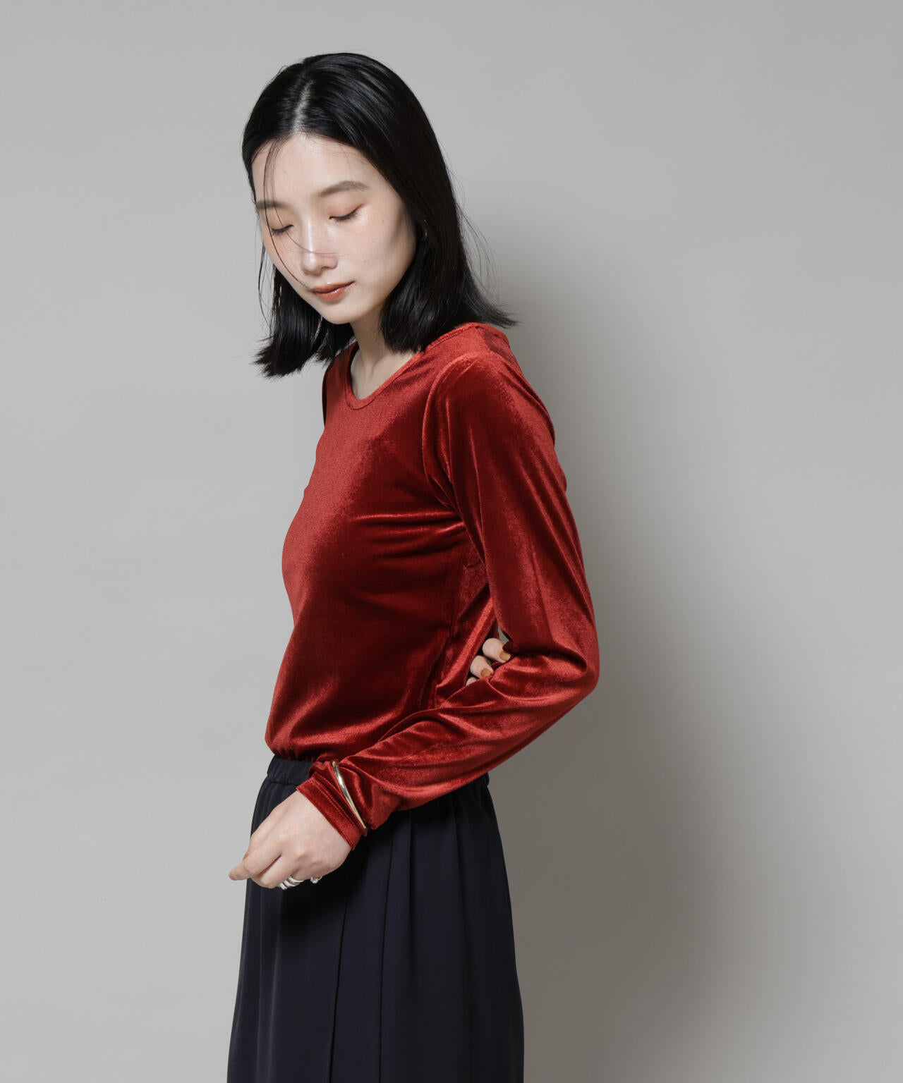 前後2wayベロアカットトップス(セットアップ可)