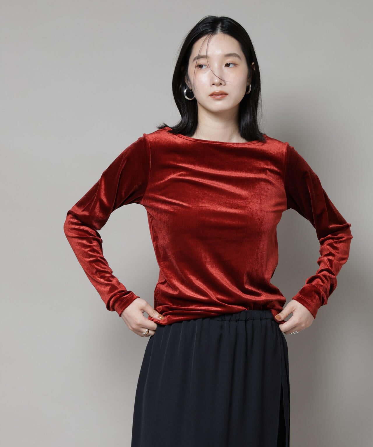 前後2wayベロアカットトップス(セットアップ可)