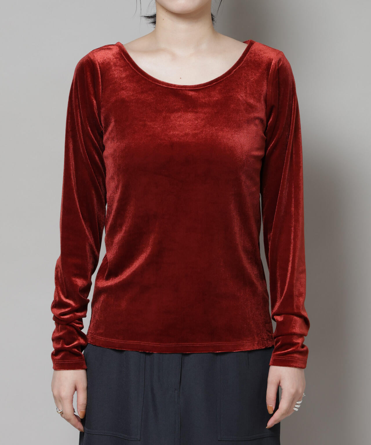 前後2wayベロアカットトップス(セットアップ可)