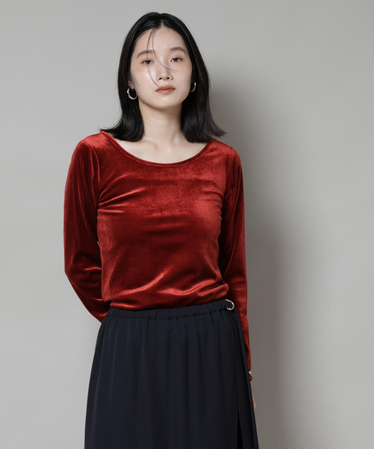 前後2wayベロアカットトップス(セットアップ可)