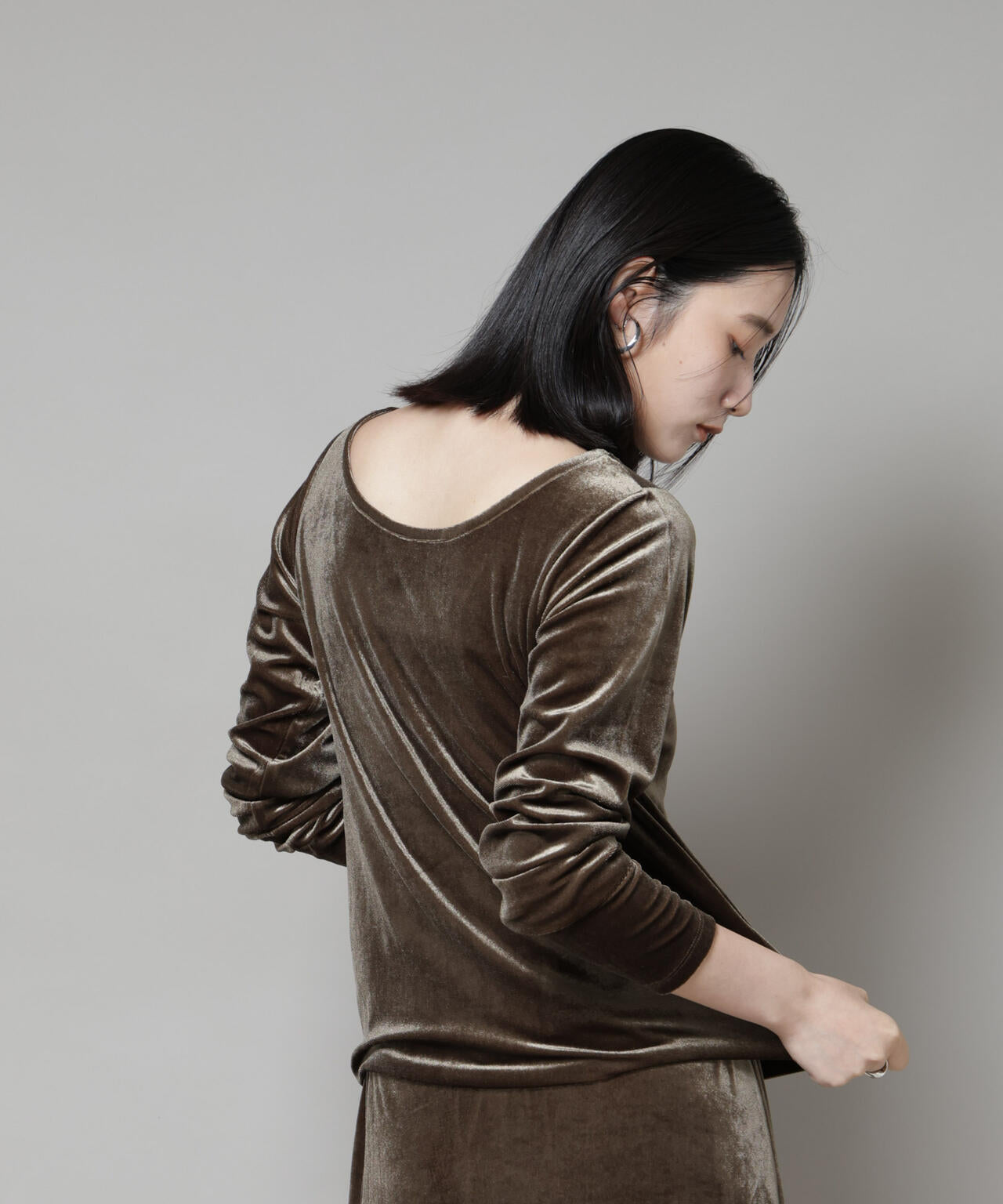 前後2wayベロアカットトップス(セットアップ可)