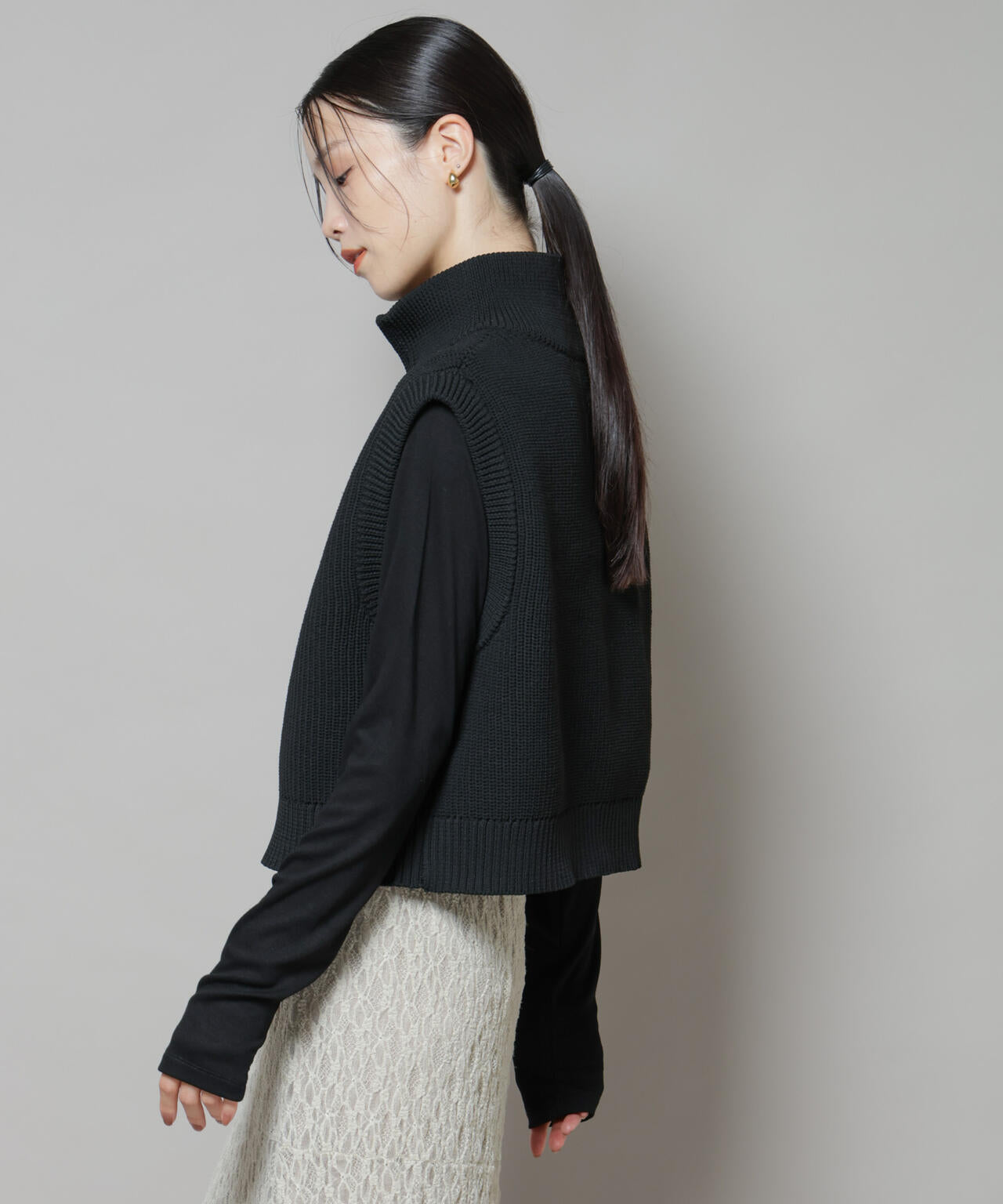 吸湿発熱クルーネックロングスリーブTシャツ