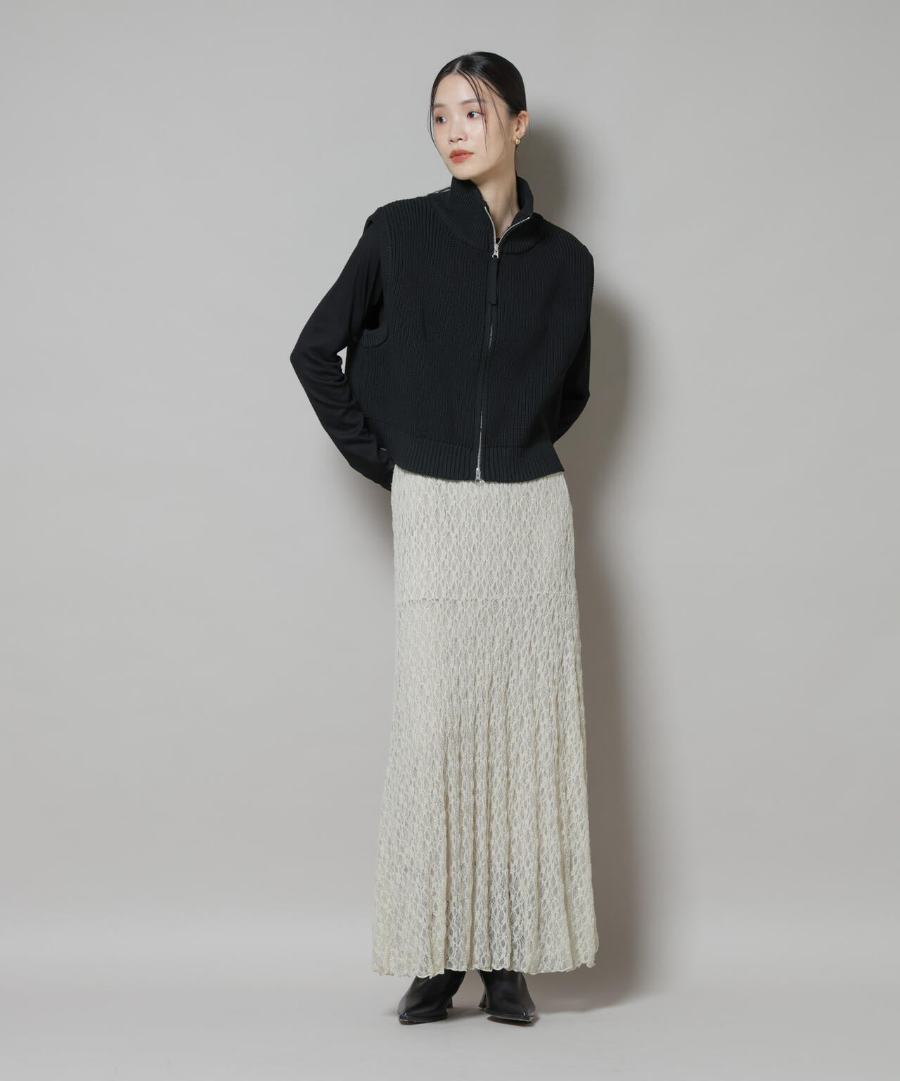 吸湿発熱クルーネックロングスリーブTシャツ