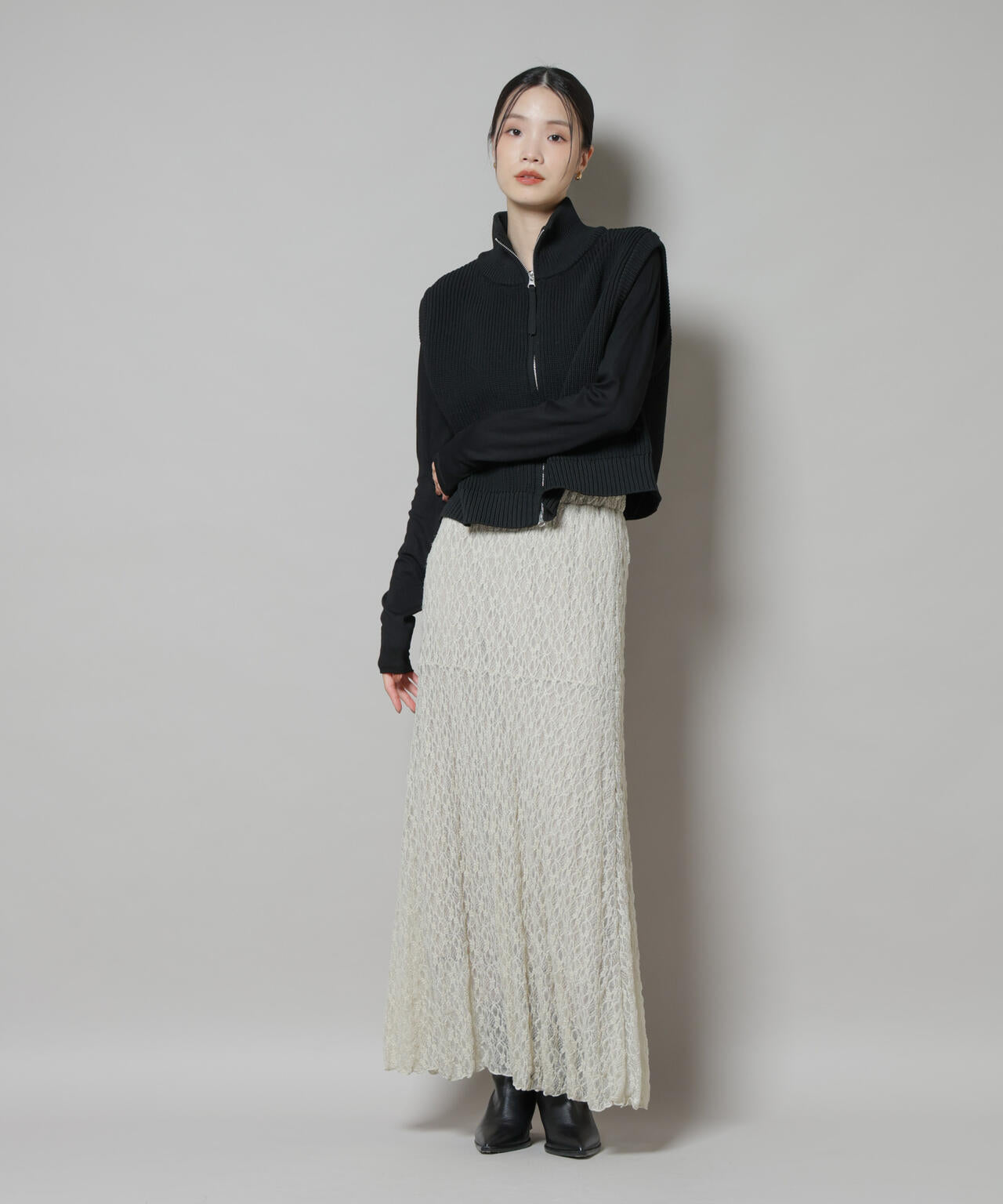 吸湿発熱クルーネックロングスリーブTシャツ