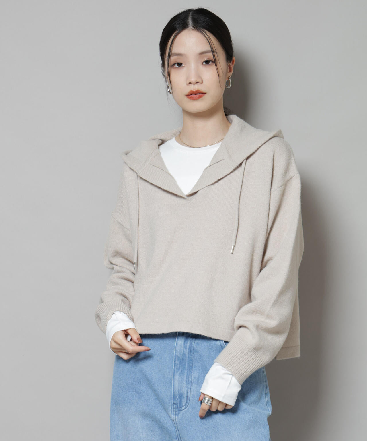 吸湿発熱クルーネックロングスリーブTシャツ