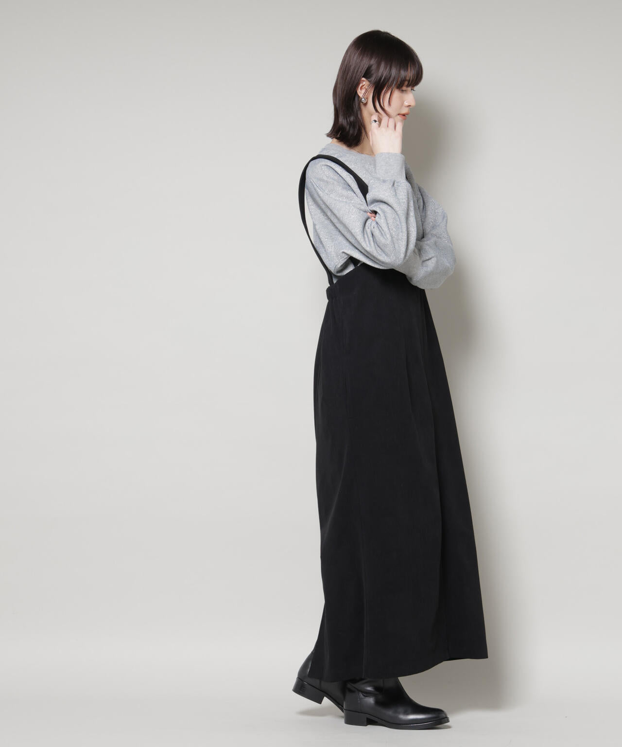 ラメ裏毛トップス