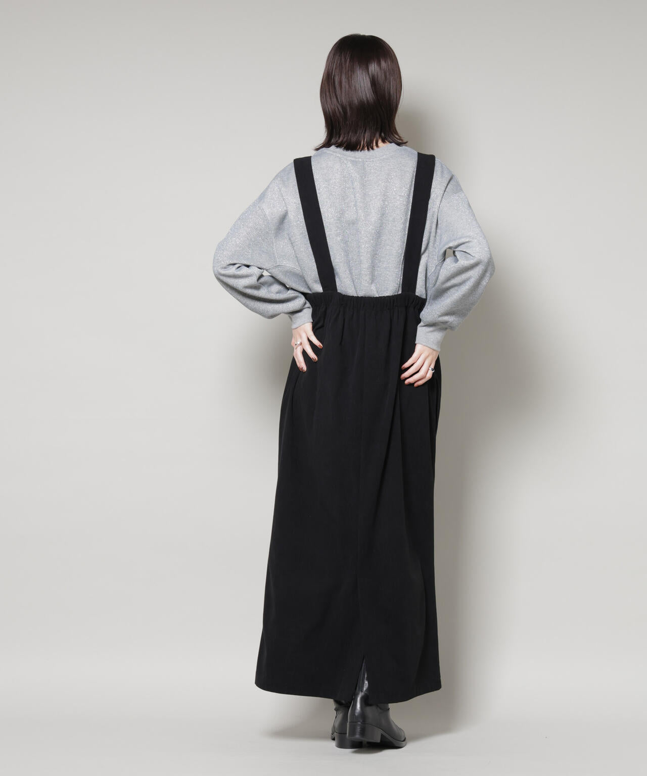 ラメ裏毛トップス