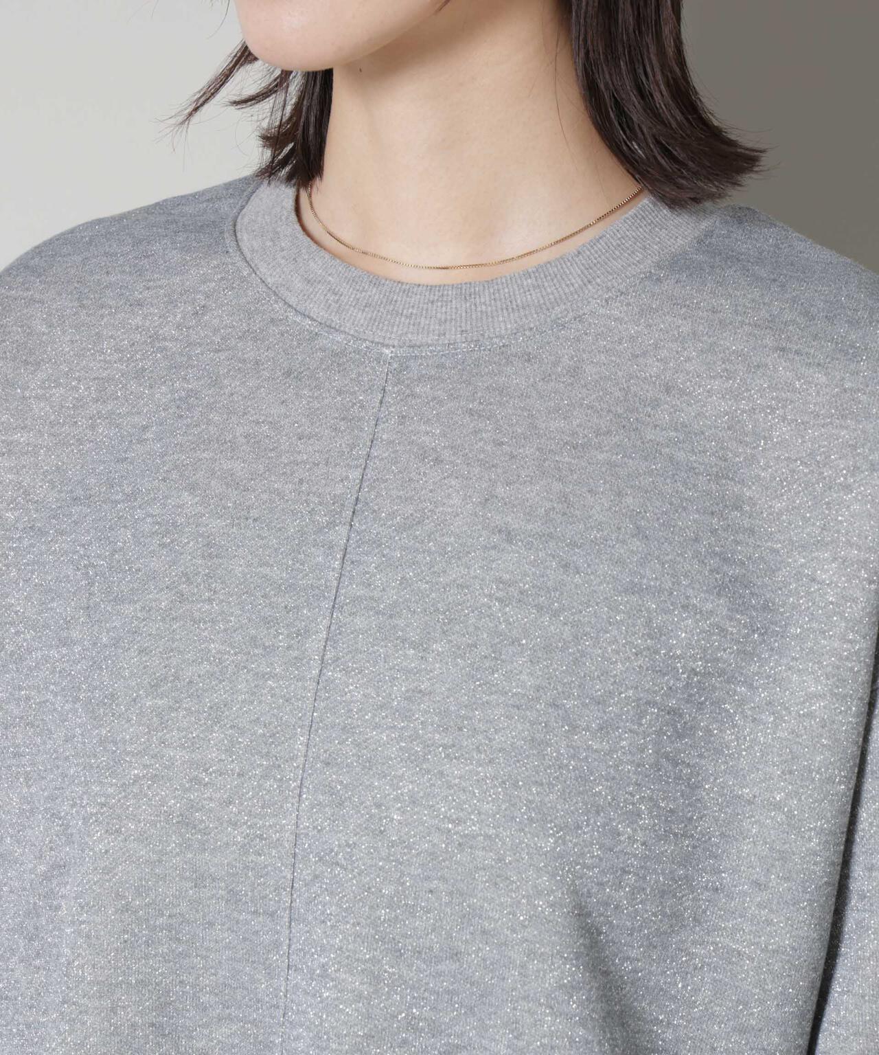ラメ裏毛トップス