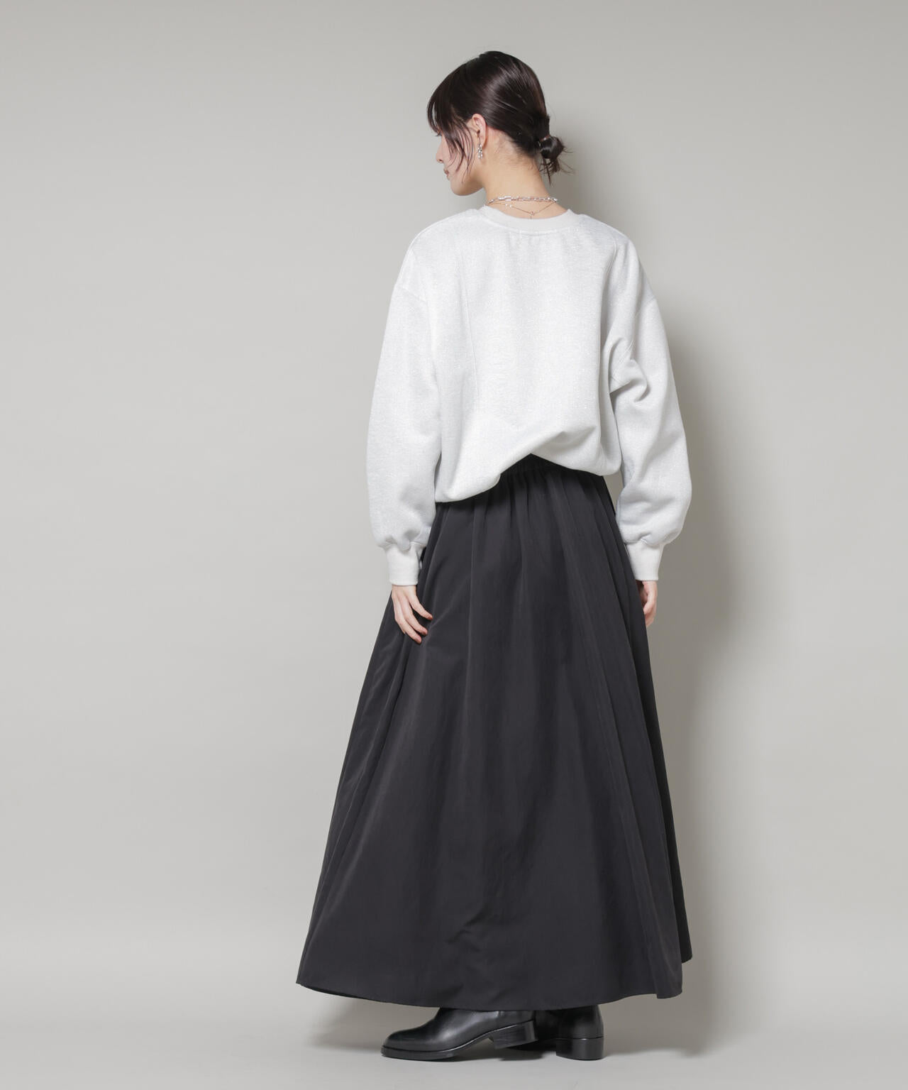 ラメ裏毛トップス