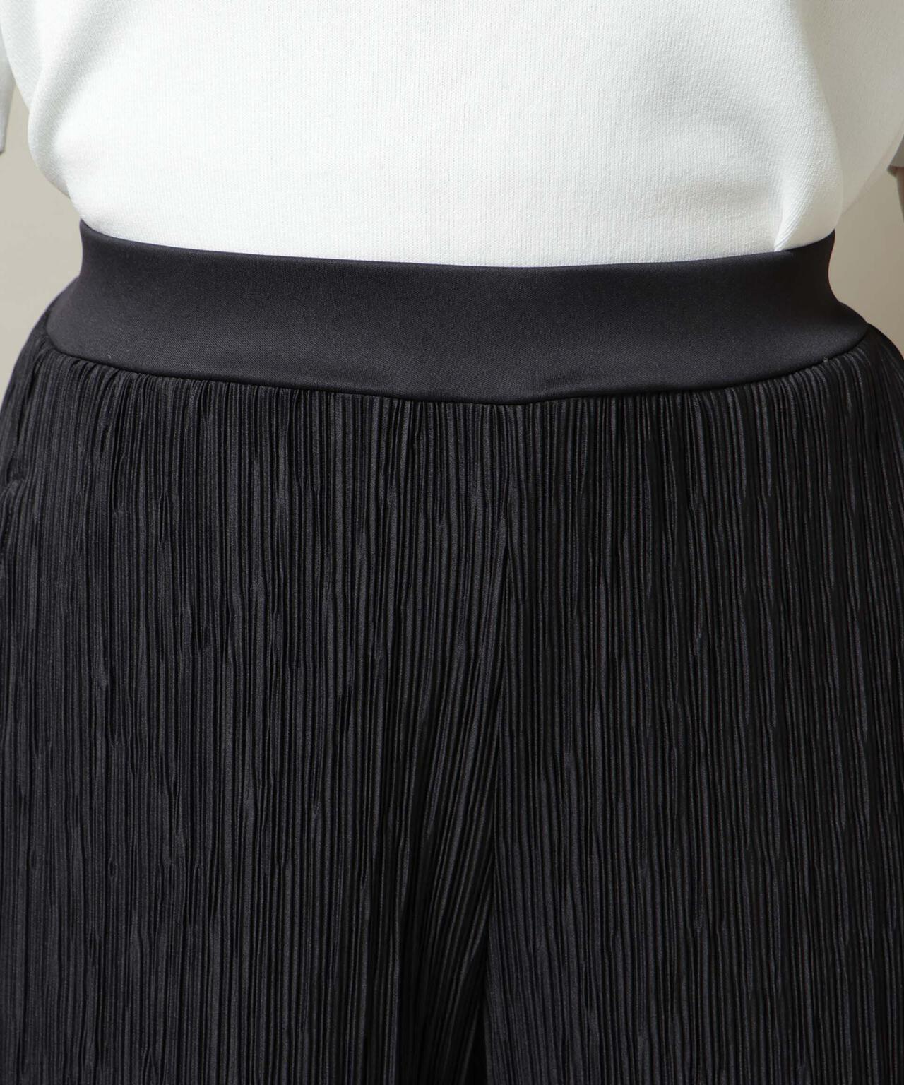 ランダムプリーツカットセミワイドパンツ(セットアップ可)