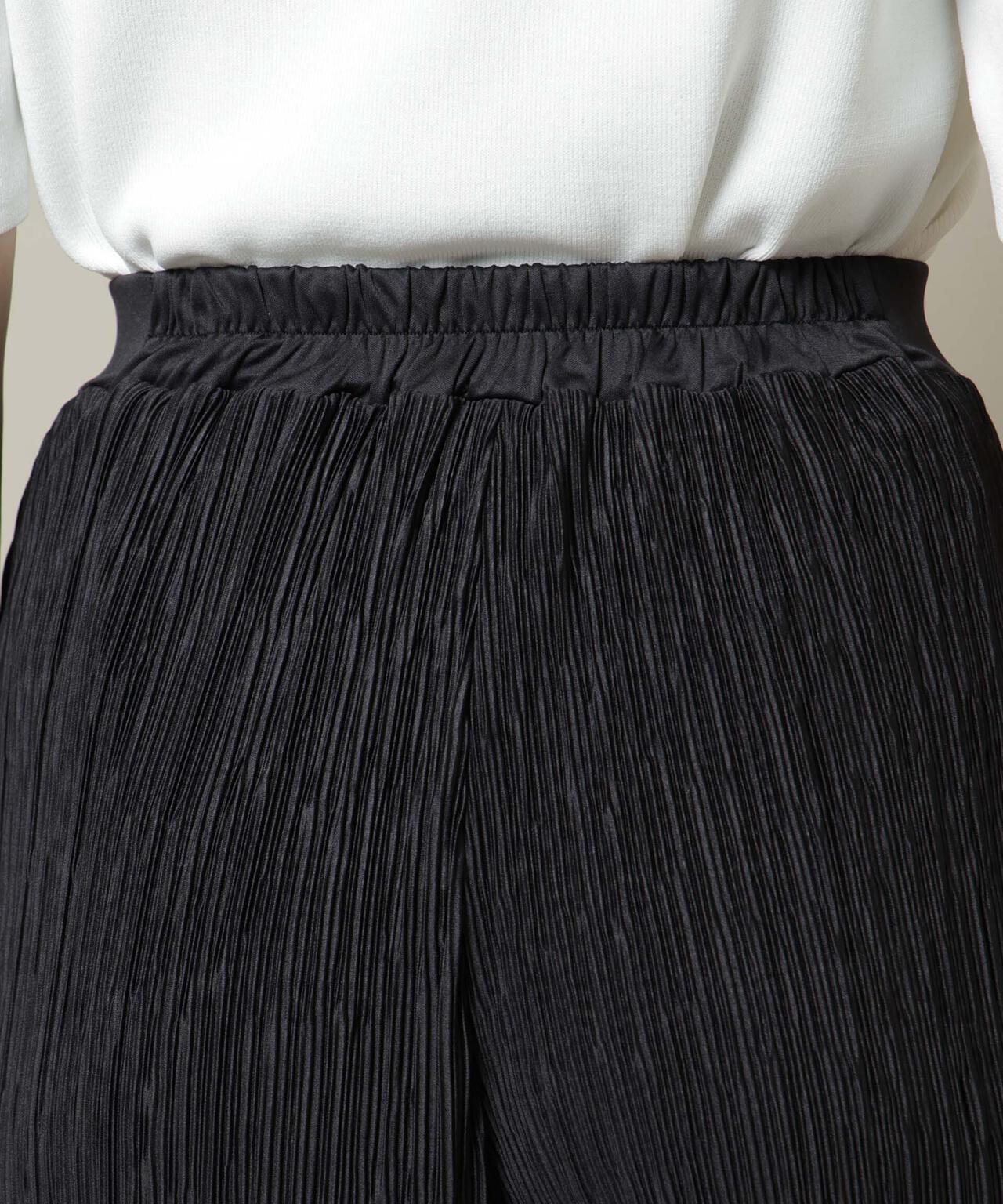 ランダムプリーツカットセミワイドパンツ(セットアップ可)