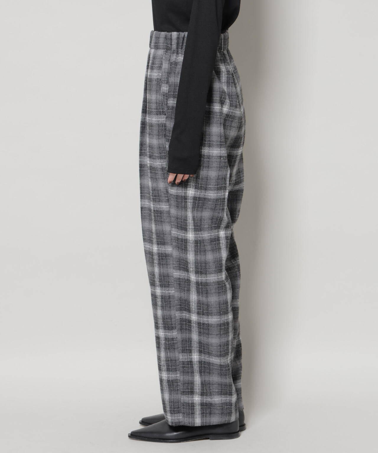 オンブレーチェックタックパンツ(セットアップ可)