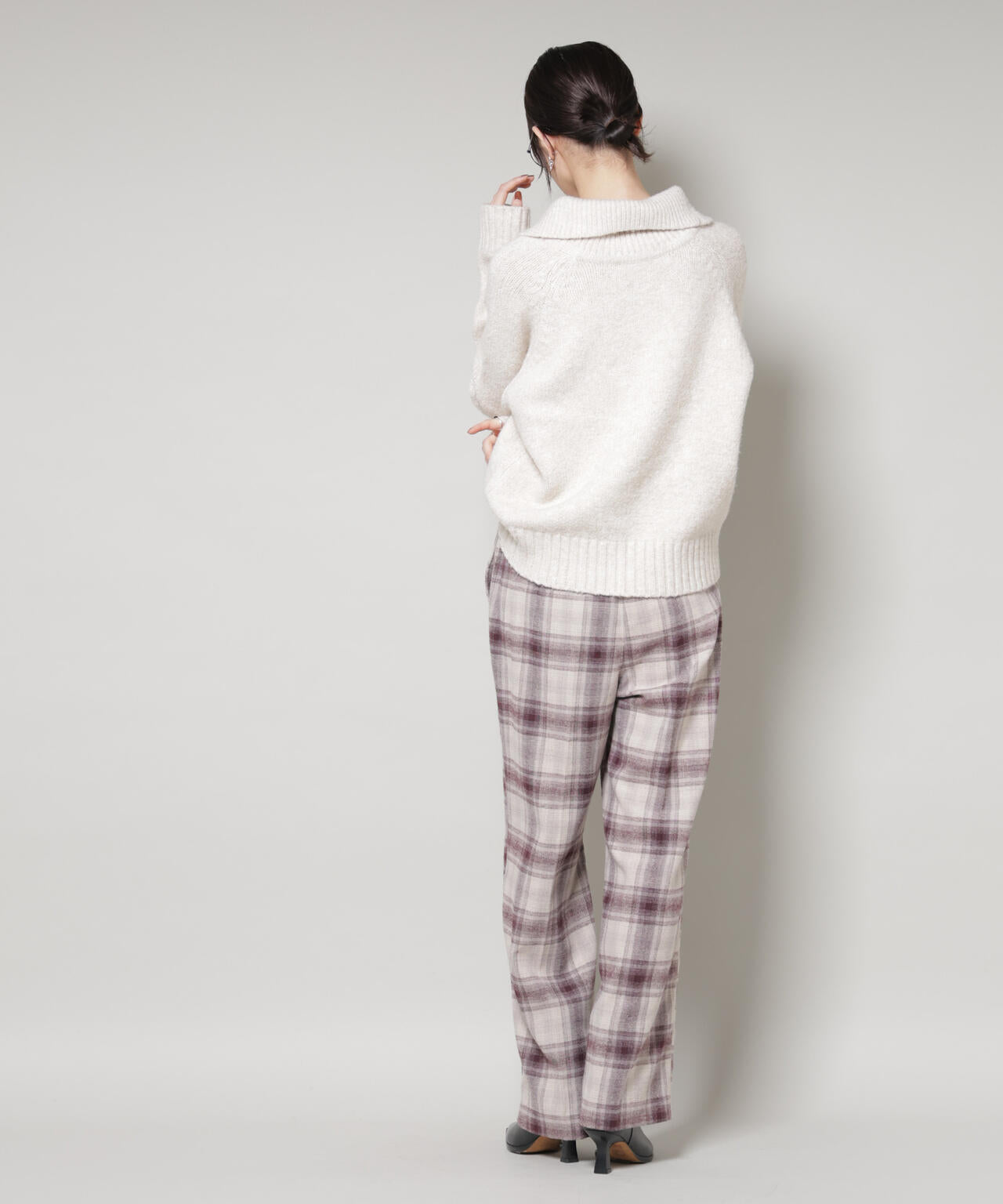 オンブレーチェックタックパンツ(セットアップ可)