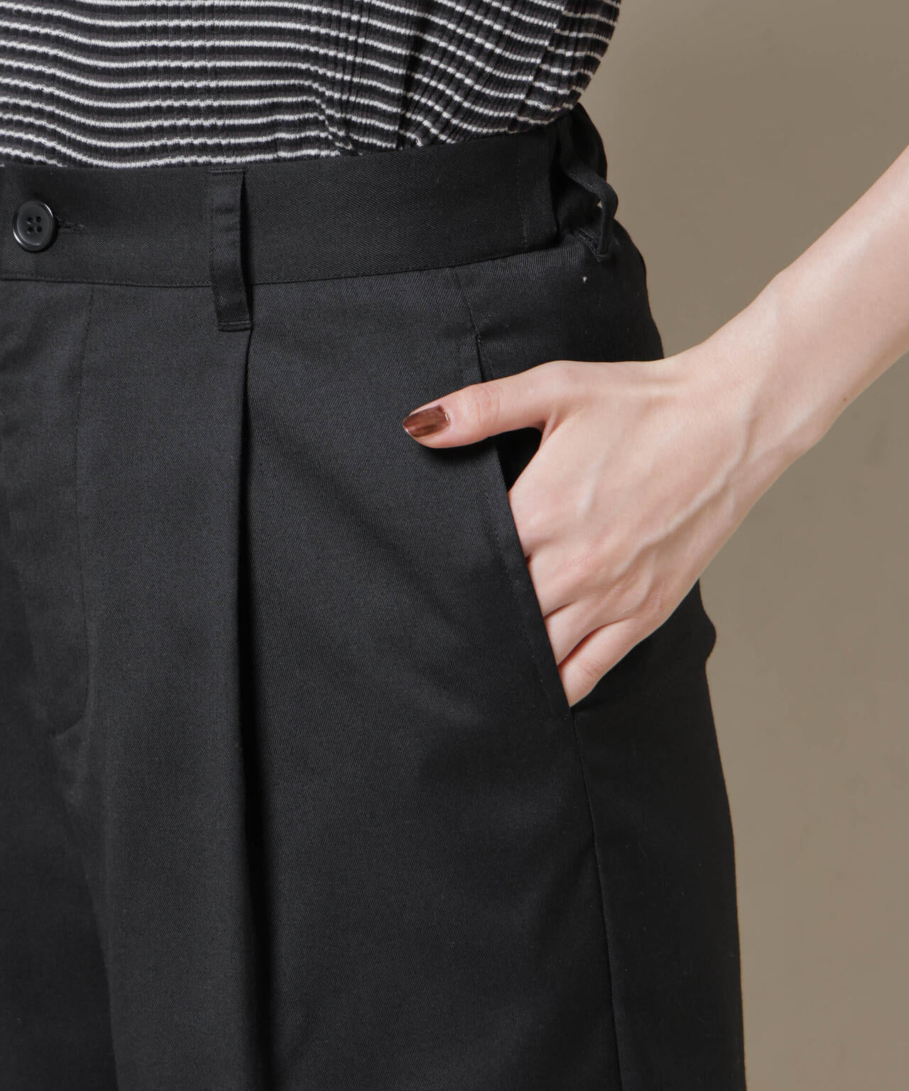 ワンタックショートパンツ(セットアップ可)