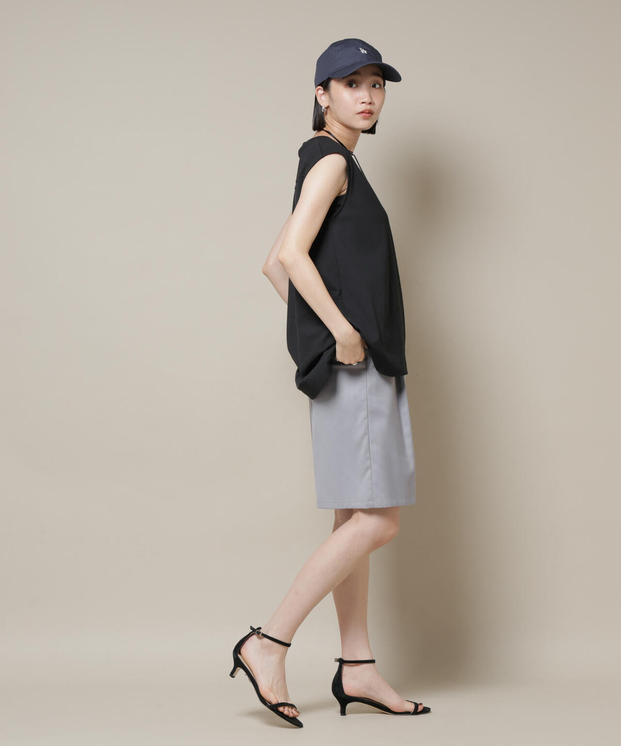 ワンタックショートパンツ(セットアップ可)