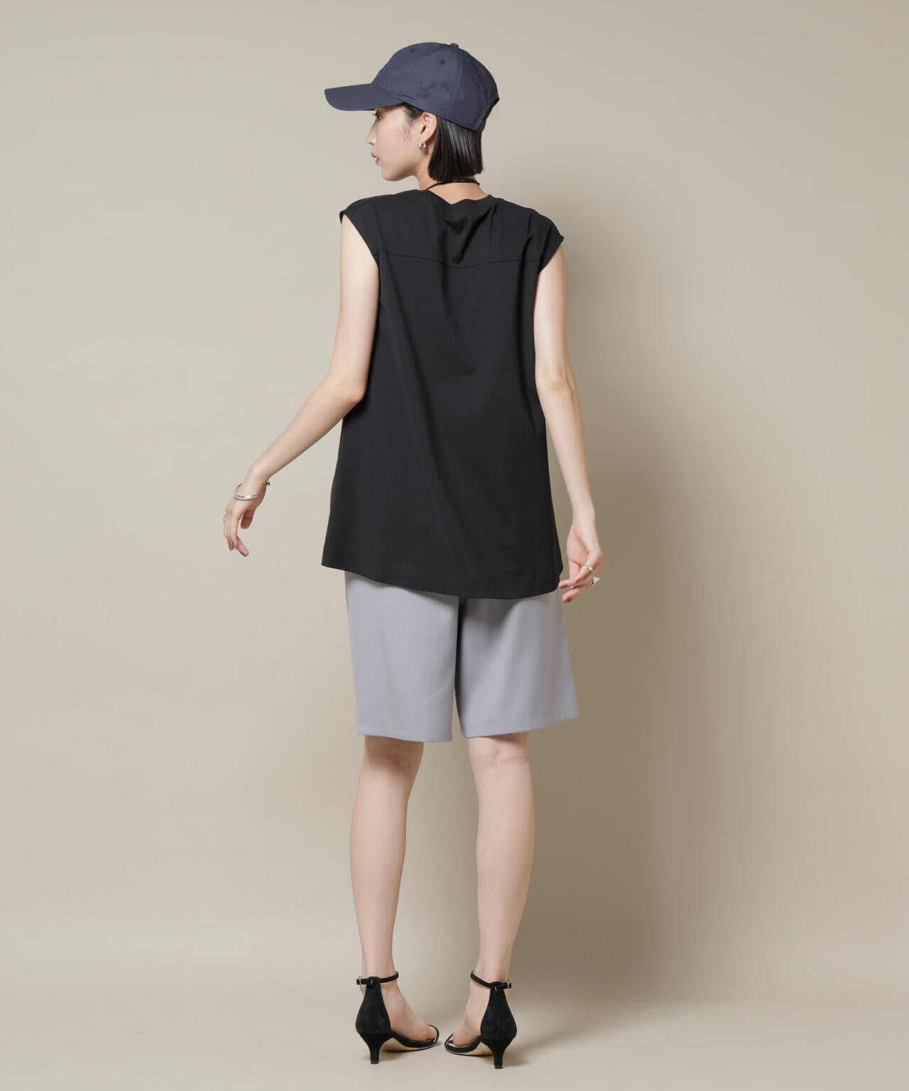 ワンタックショートパンツ(セットアップ可)