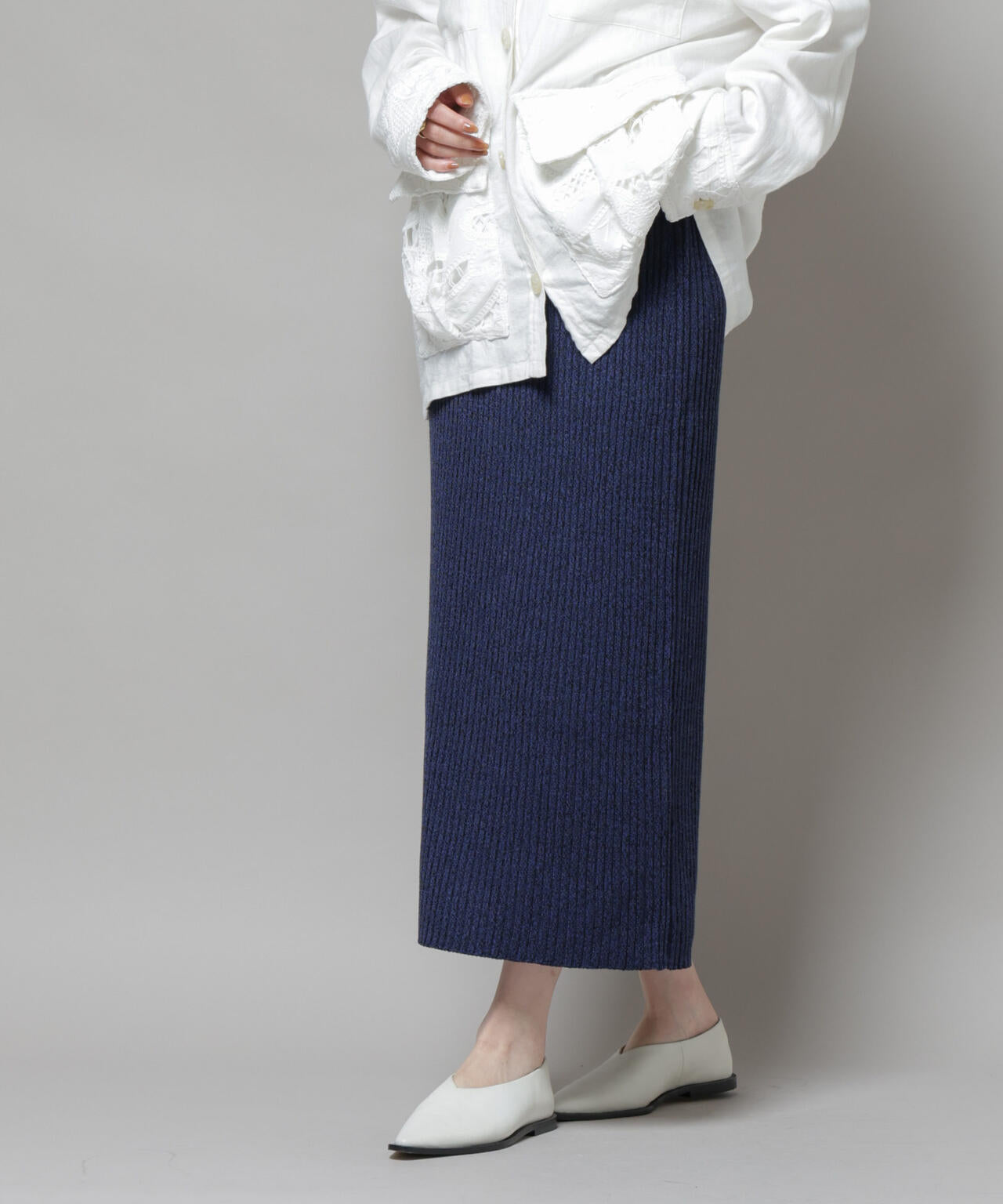 メランジリブタイトスカート(セットアップ可)