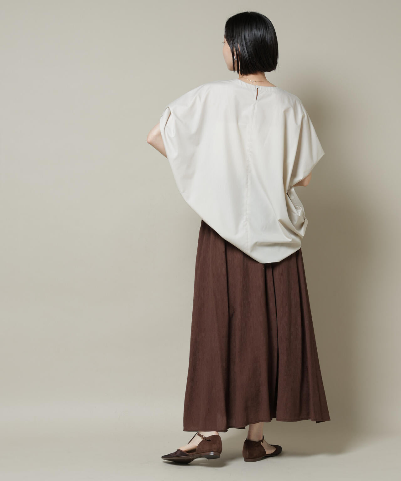 楊柳タックフレアスカート