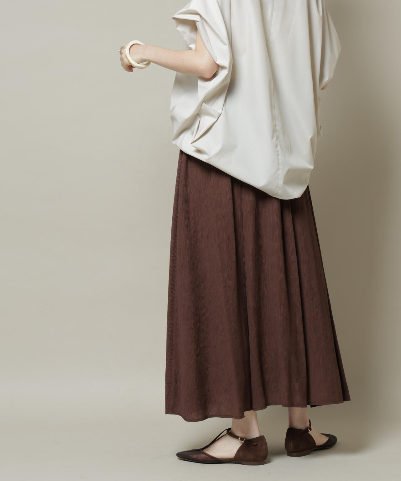 楊柳タックフレアスカート
