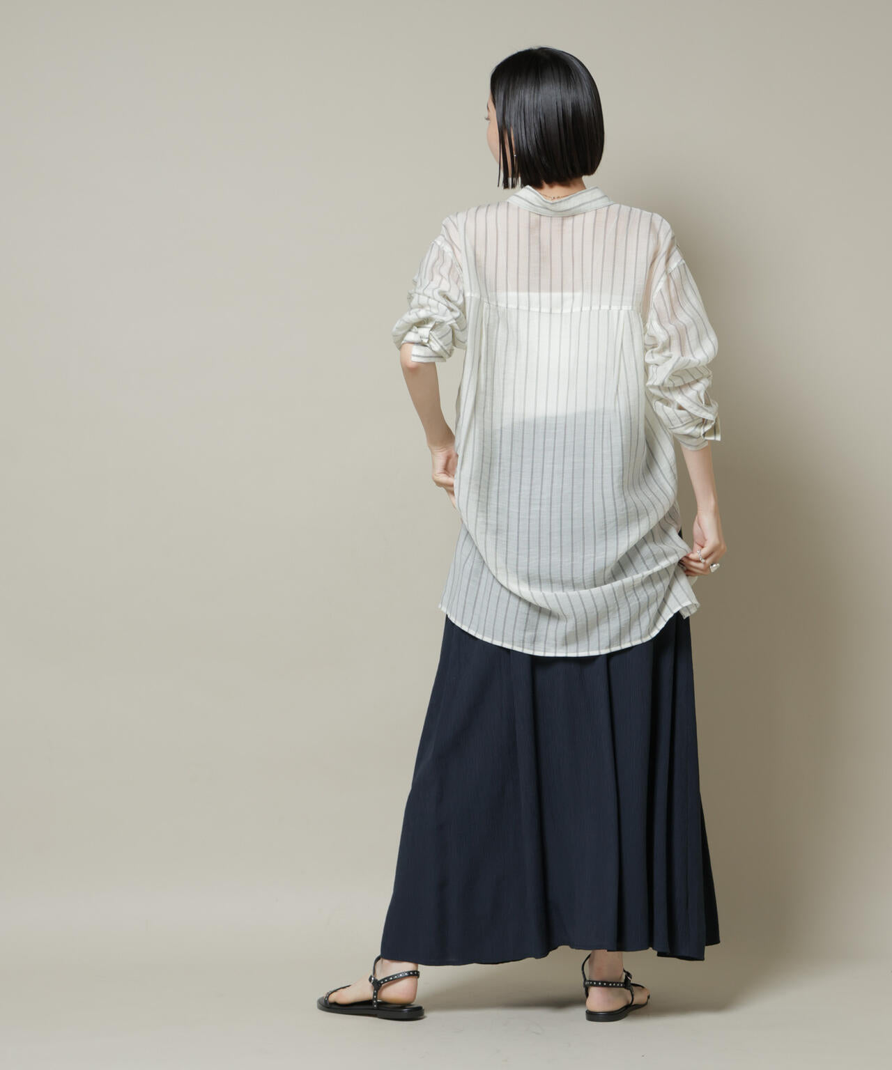 楊柳タックフレアスカート