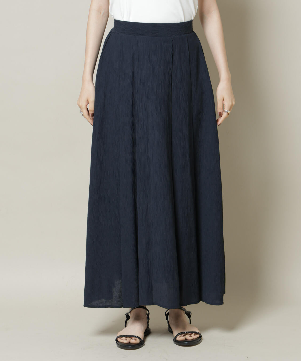 楊柳タックフレアスカート