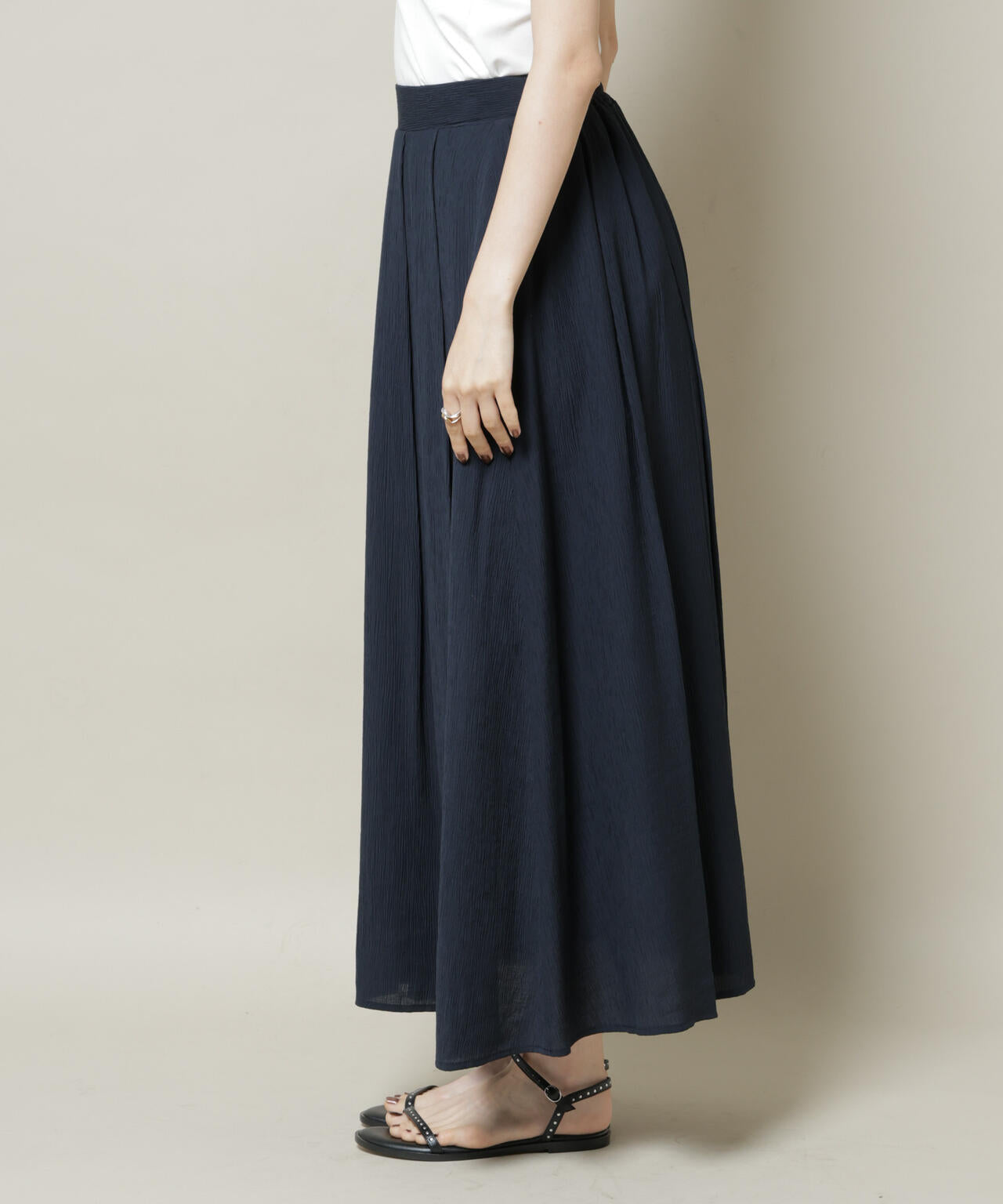 楊柳タックフレアスカート