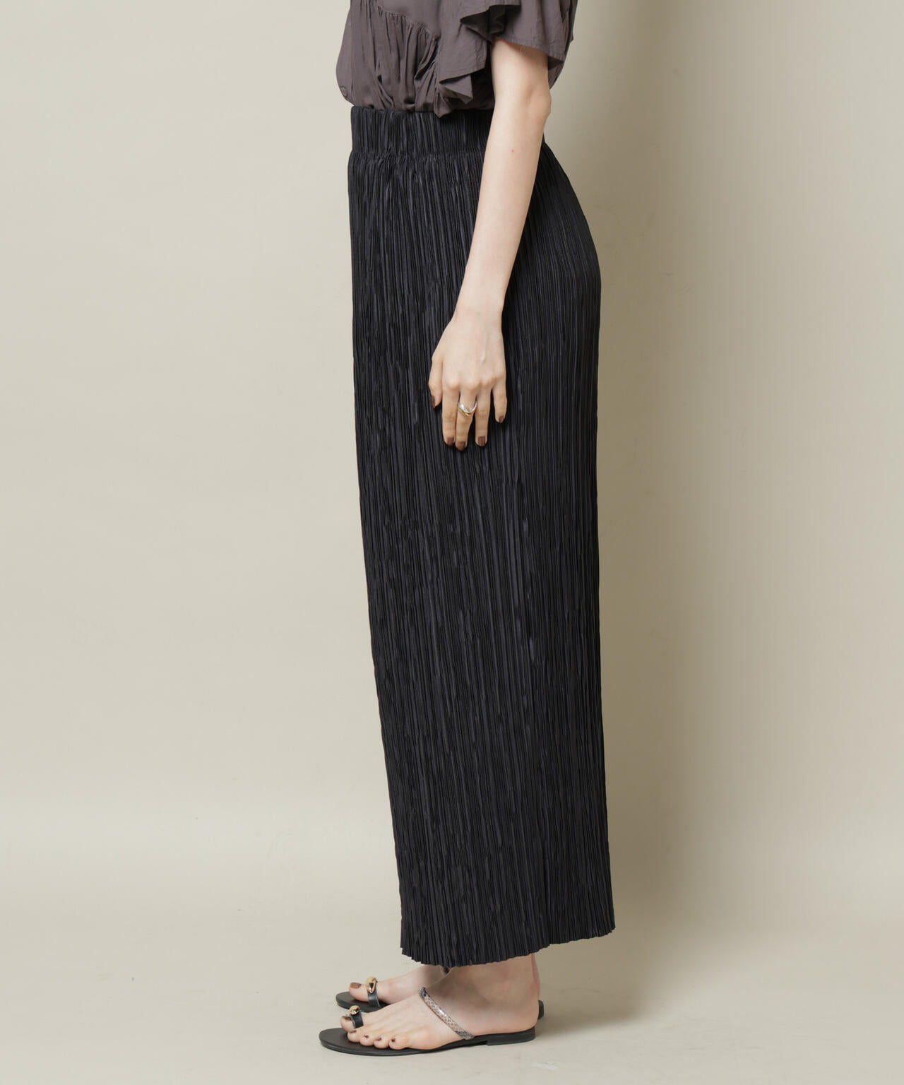 ランダムプリーツカットナロースカート(セットアップ可)