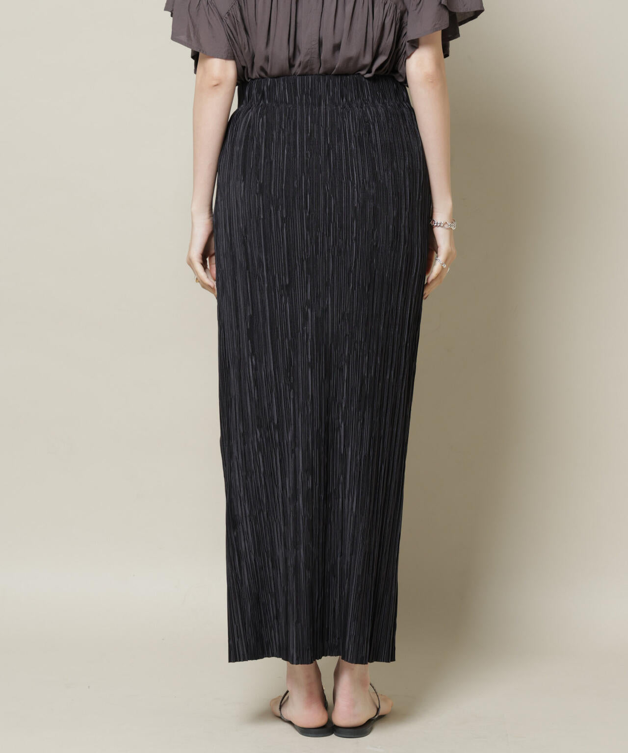 ランダムプリーツカットナロースカート(セットアップ可)