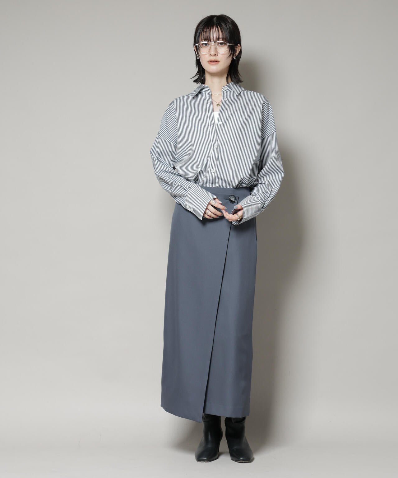 【撥水加工】ラップ風スカート