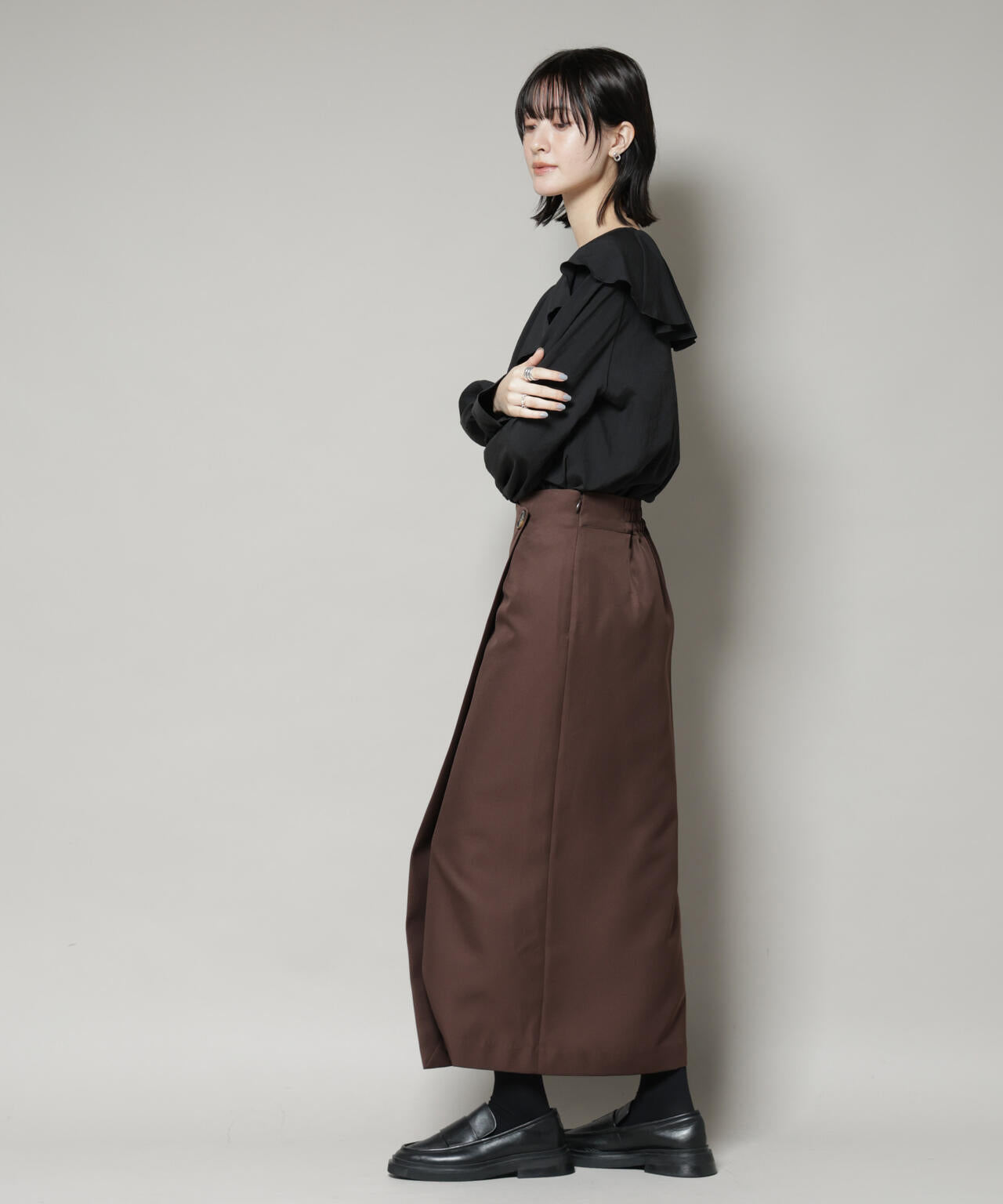 【撥水加工】ラップ風スカート