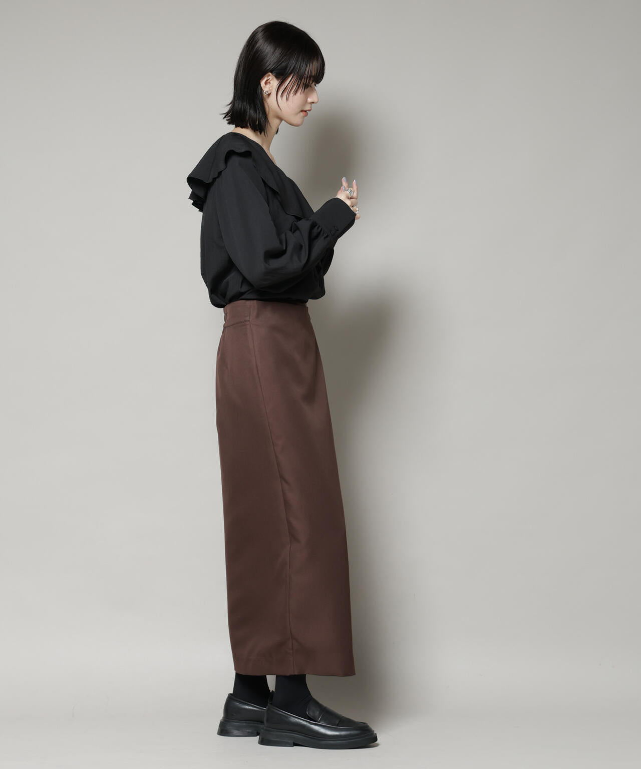 【撥水加工】ラップ風スカート