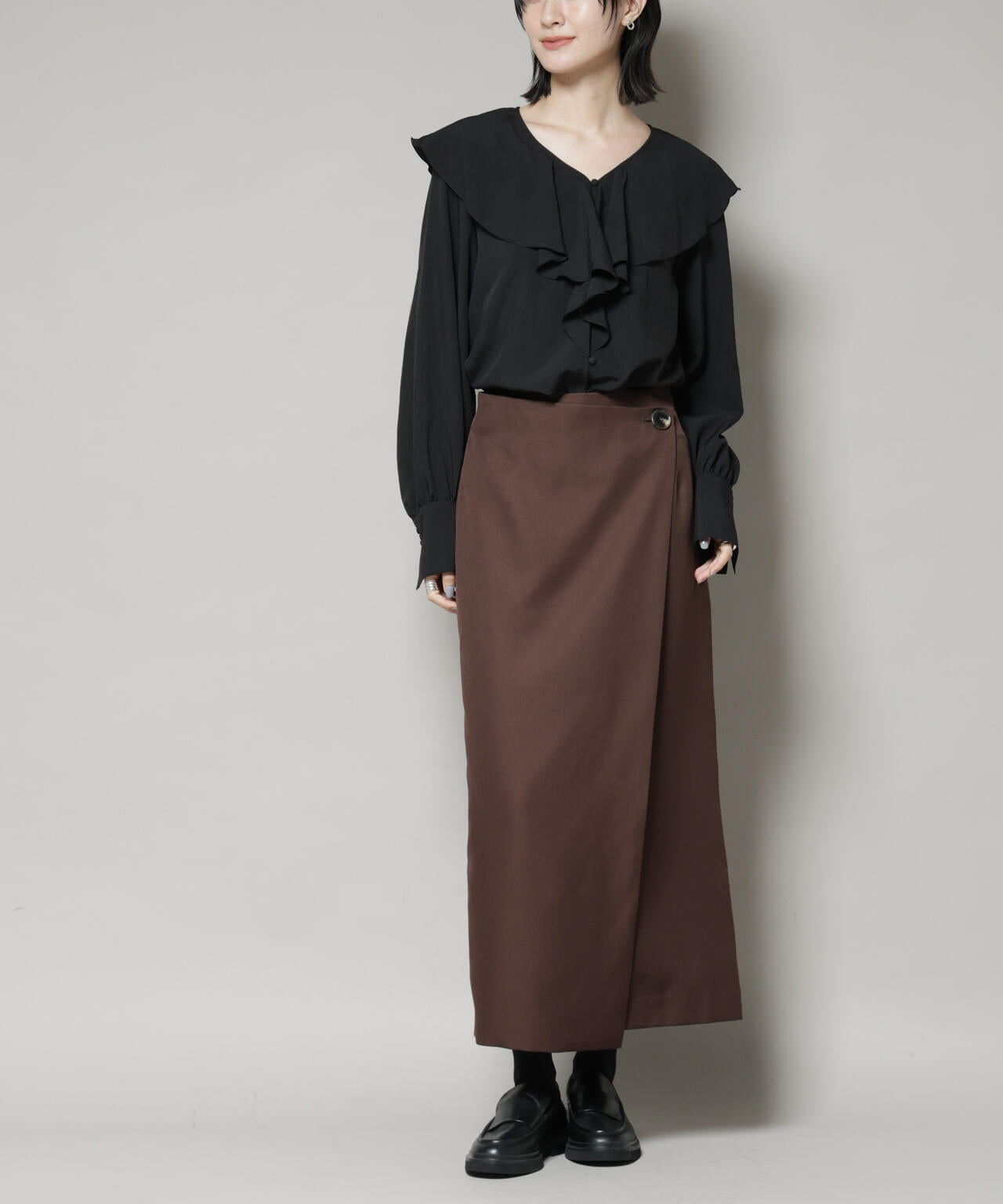 【撥水加工】ラップ風スカート