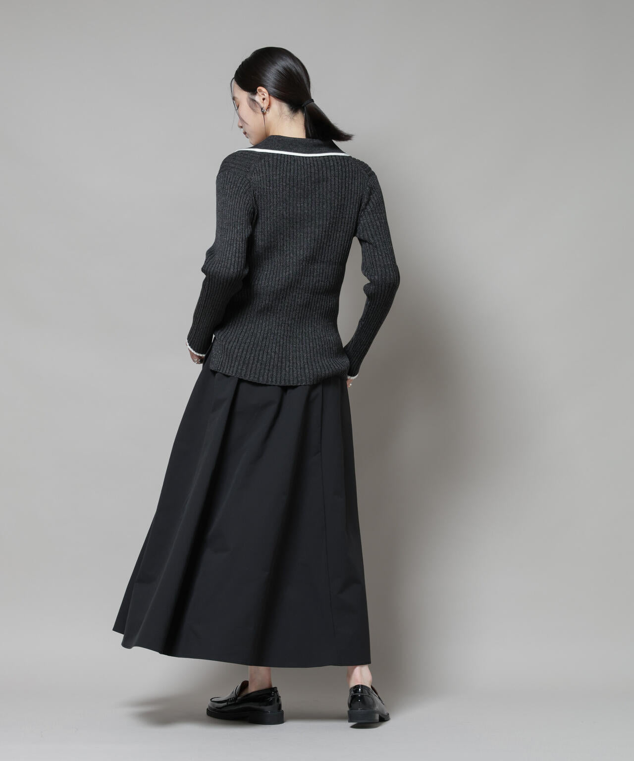 【撥水加工】ギャザーボリュームスカート