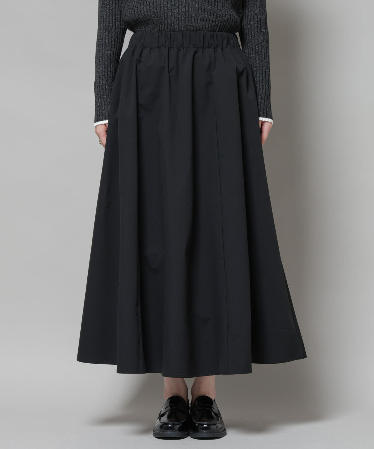 【撥水加工】ギャザーボリュームスカート