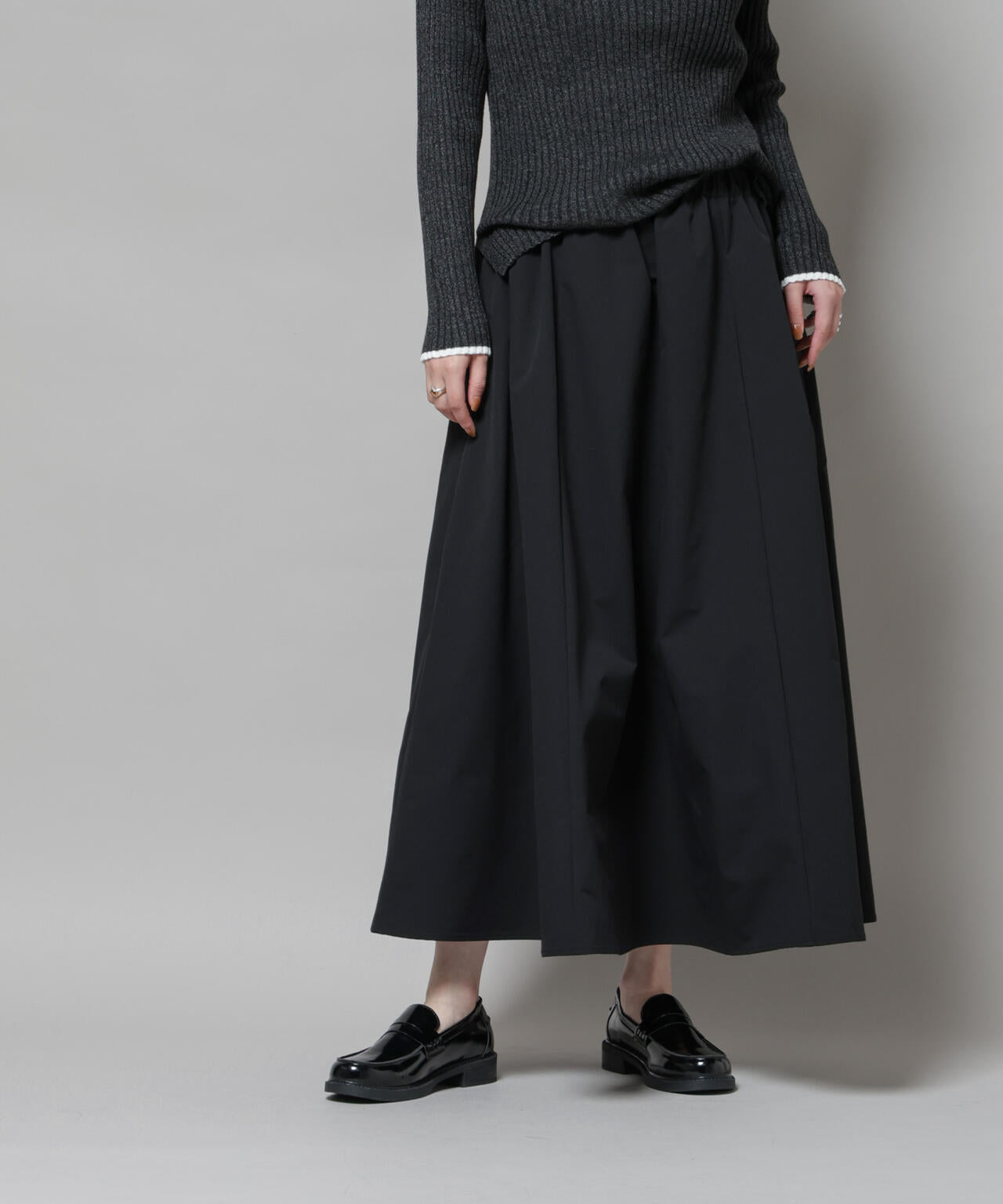 【撥水加工】ギャザーボリュームスカート