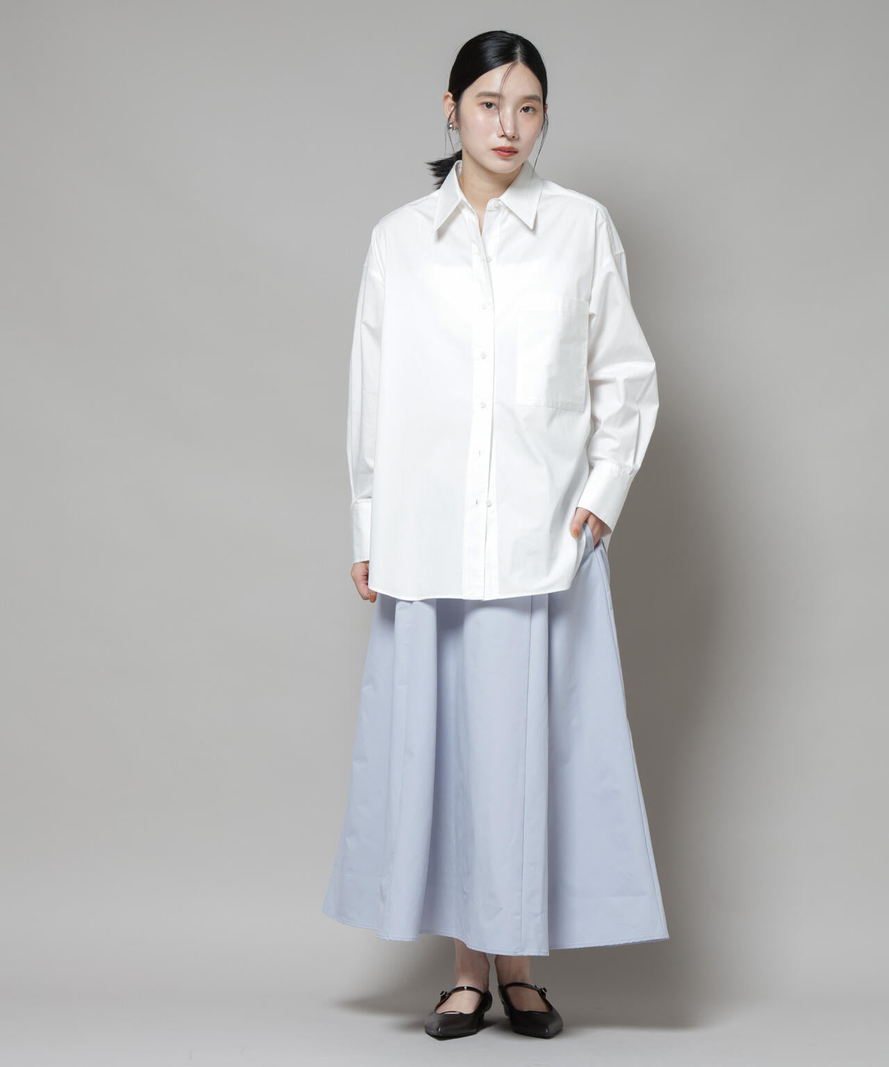 【撥水加工】ギャザーボリュームスカート