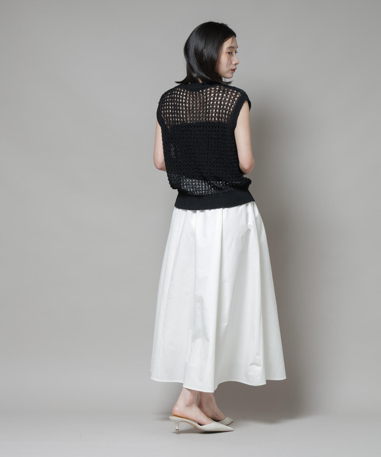 【撥水加工】ギャザーボリュームスカート