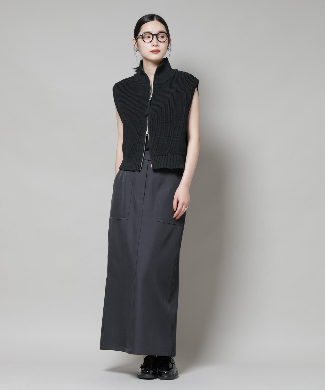 ポケットディティールナロースカート(セットアップ可)