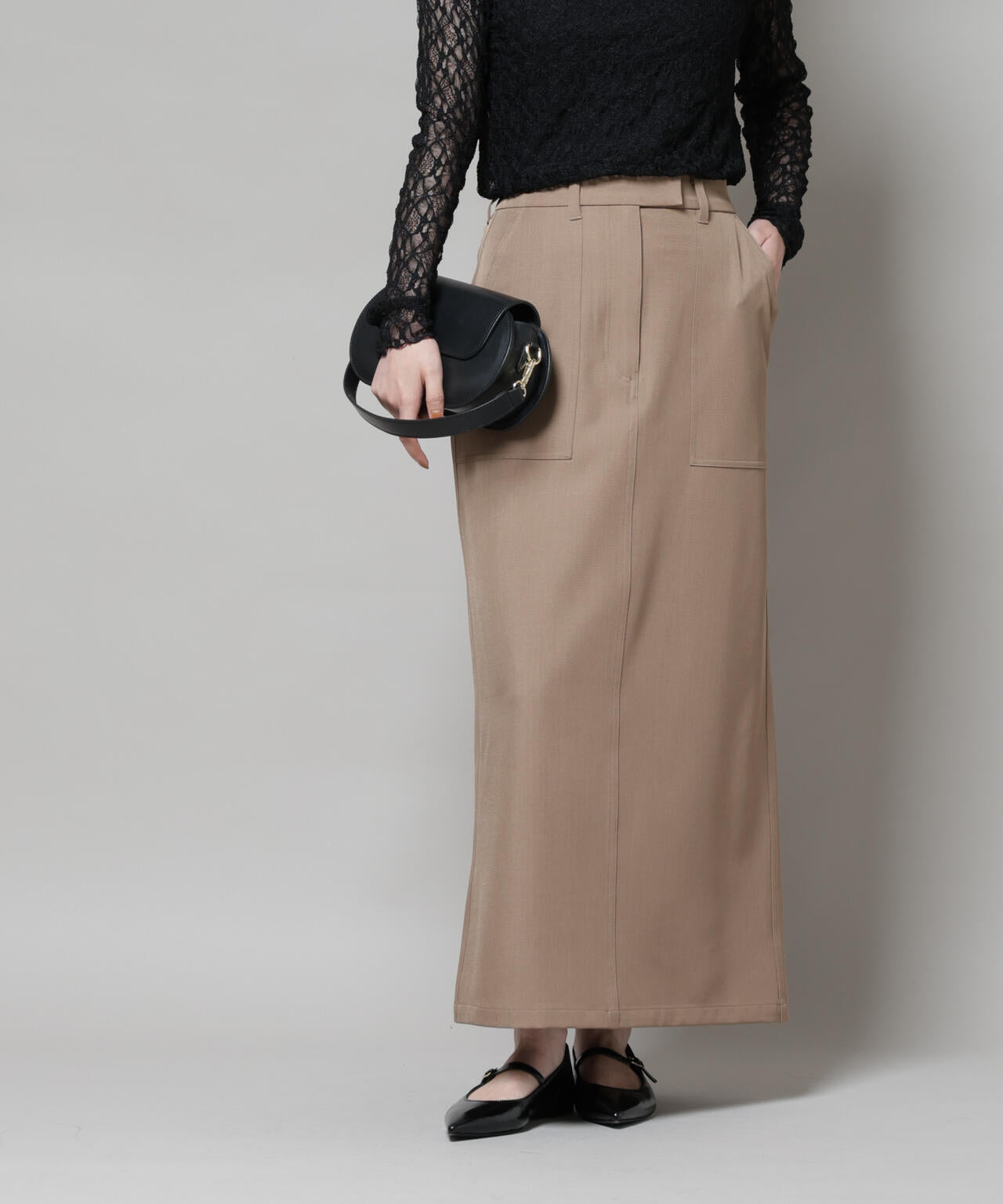 ポケットディティールナロースカート(セットアップ可)