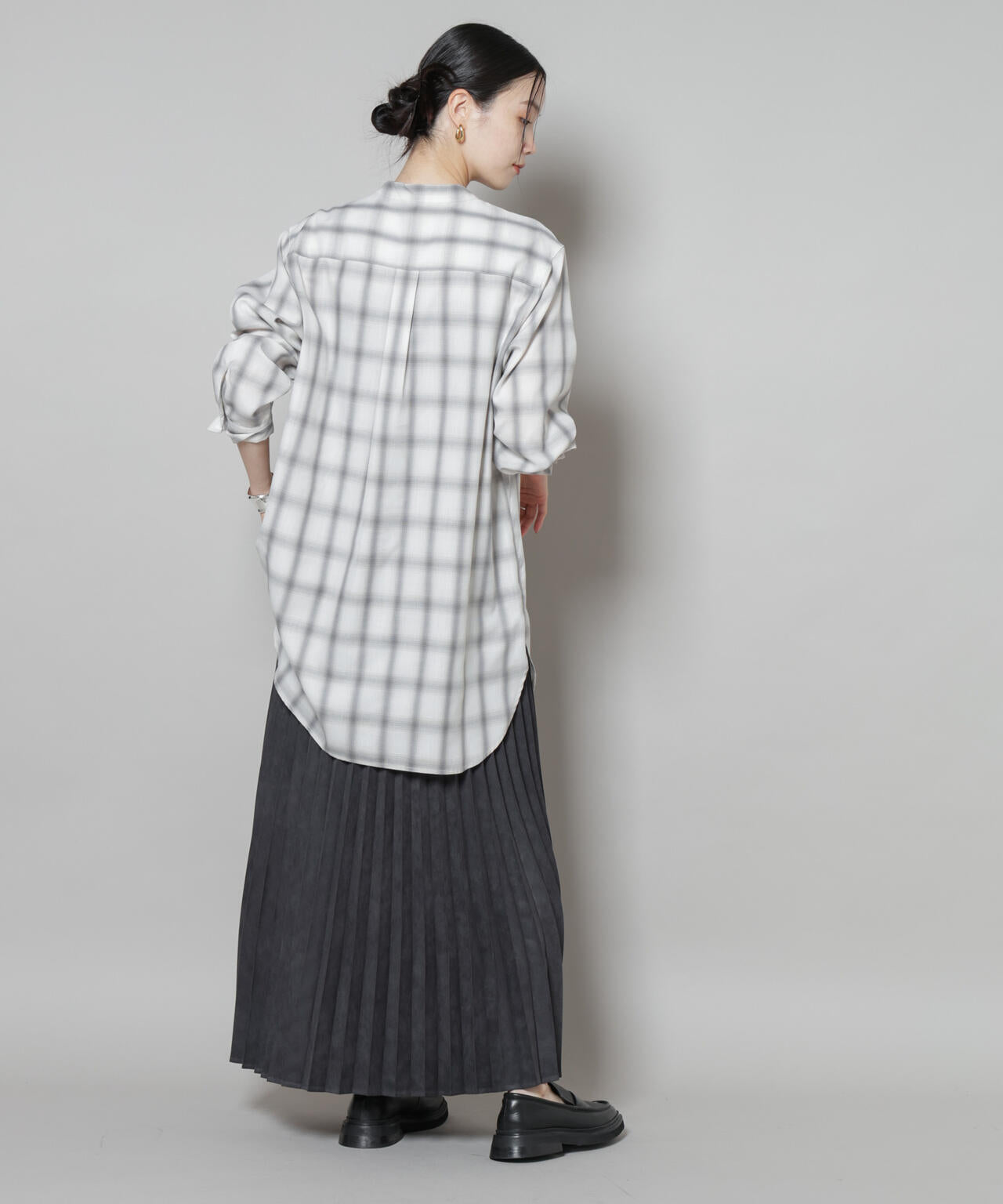 フェイクスエードプリーツスカート(セットアップ可)