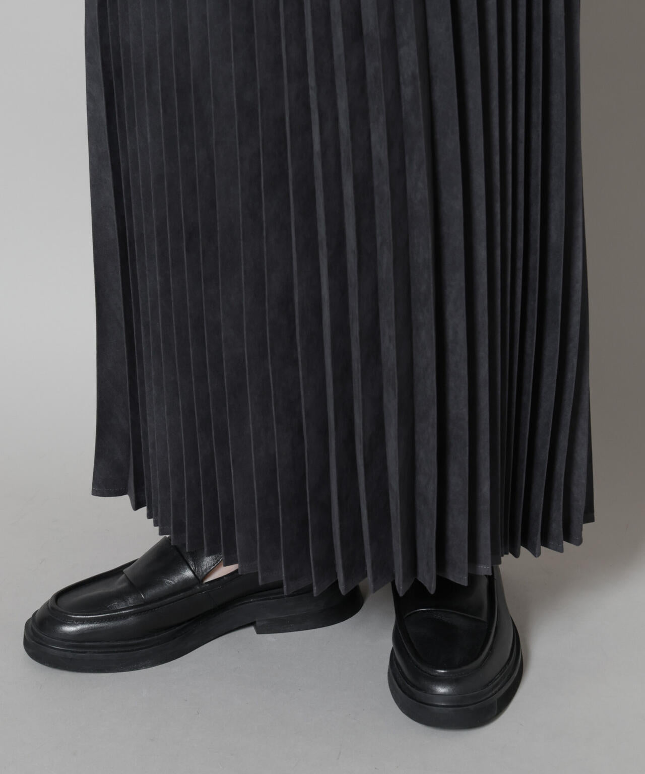 フェイクスエードプリーツスカート(セットアップ可)