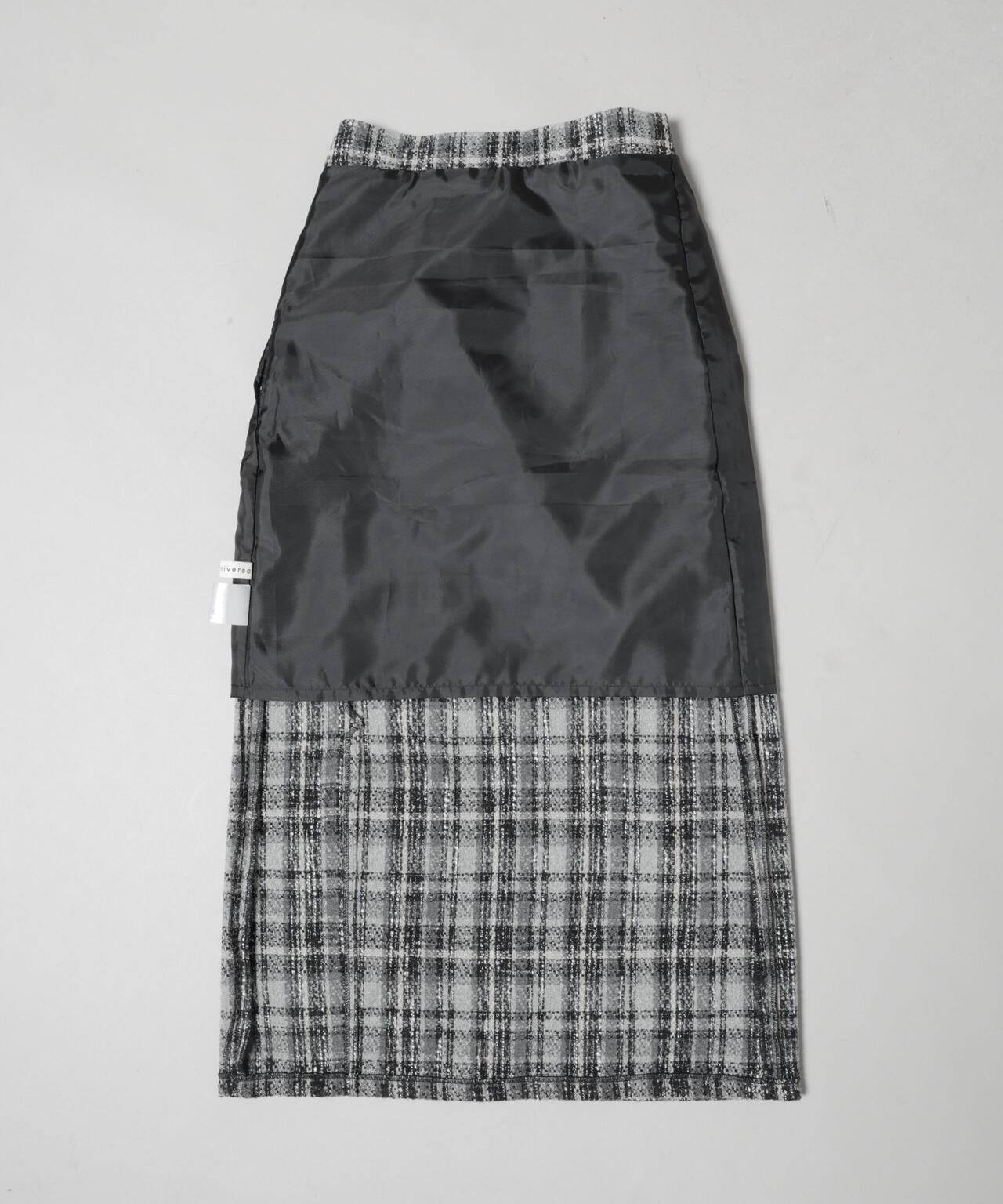 チェックフリンジラップ風スカート(セットアップ可)